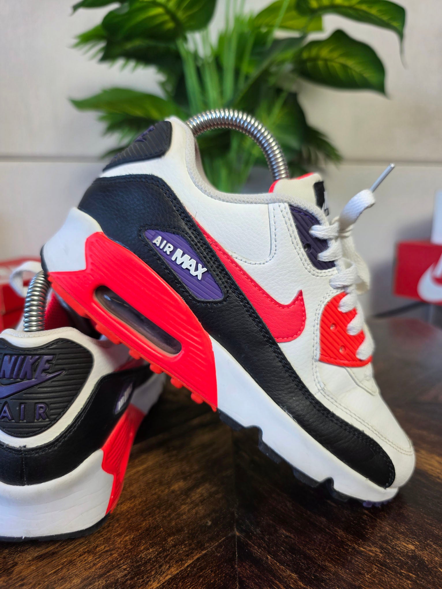 Nike Air Max 90 LTR White Crimson maat 36