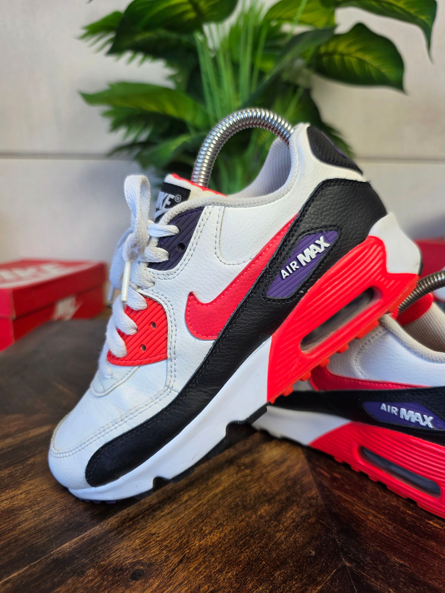 Nike Air Max 90 LTR White Crimson maat 36