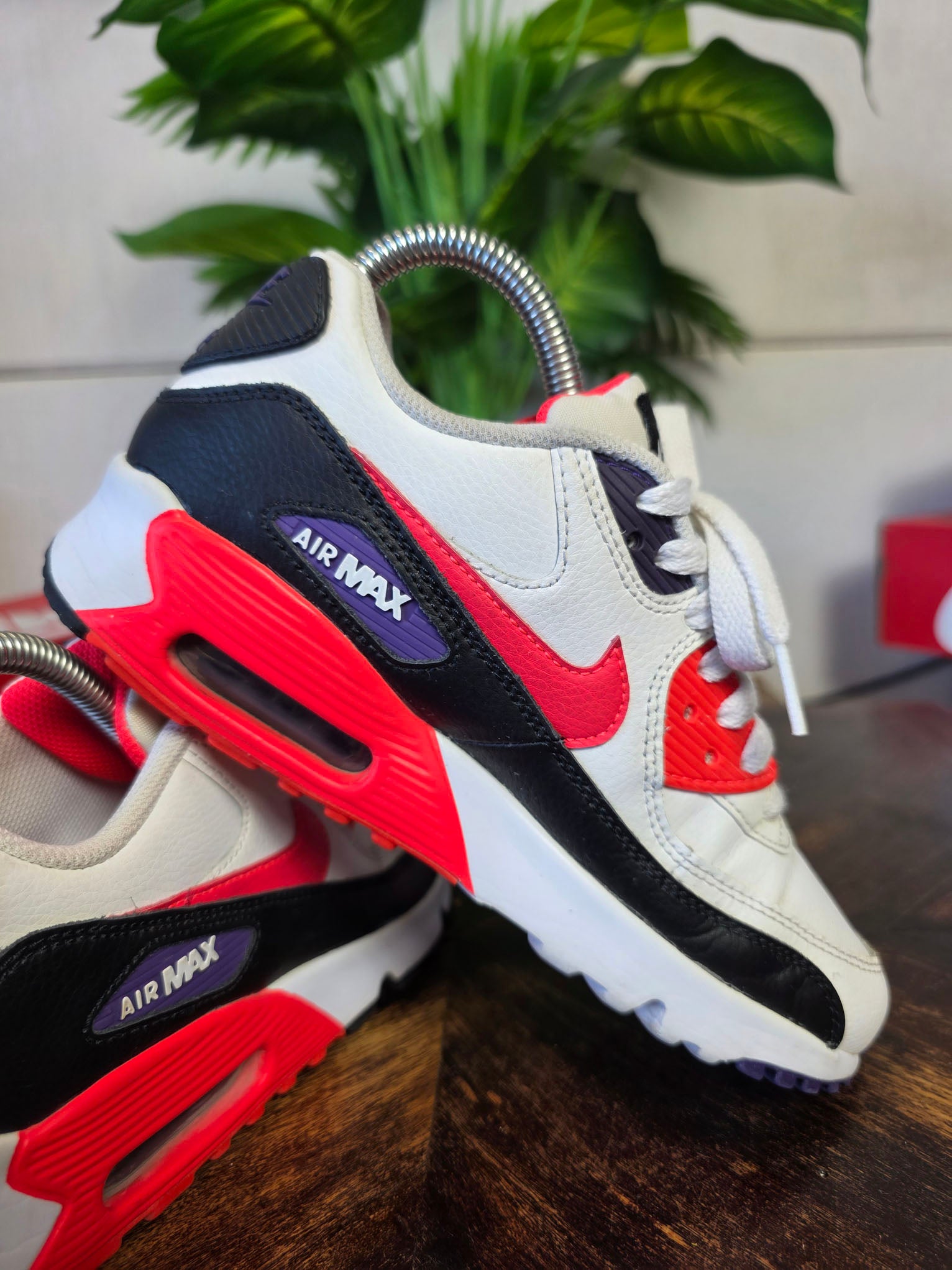 Nike Air Max 90 LTR White Crimson maat 36