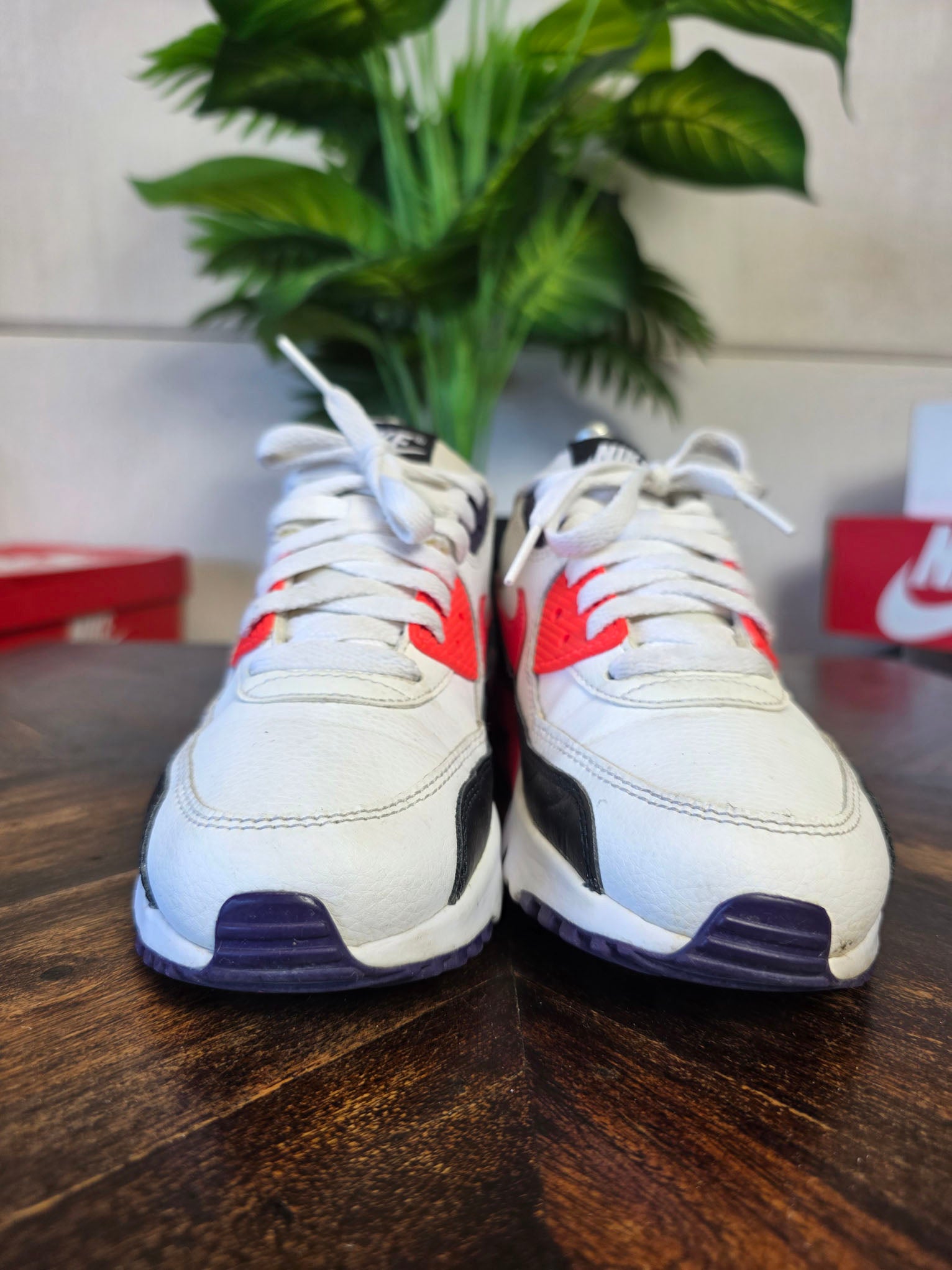 Nike Air Max 90 LTR White Crimson maat 36