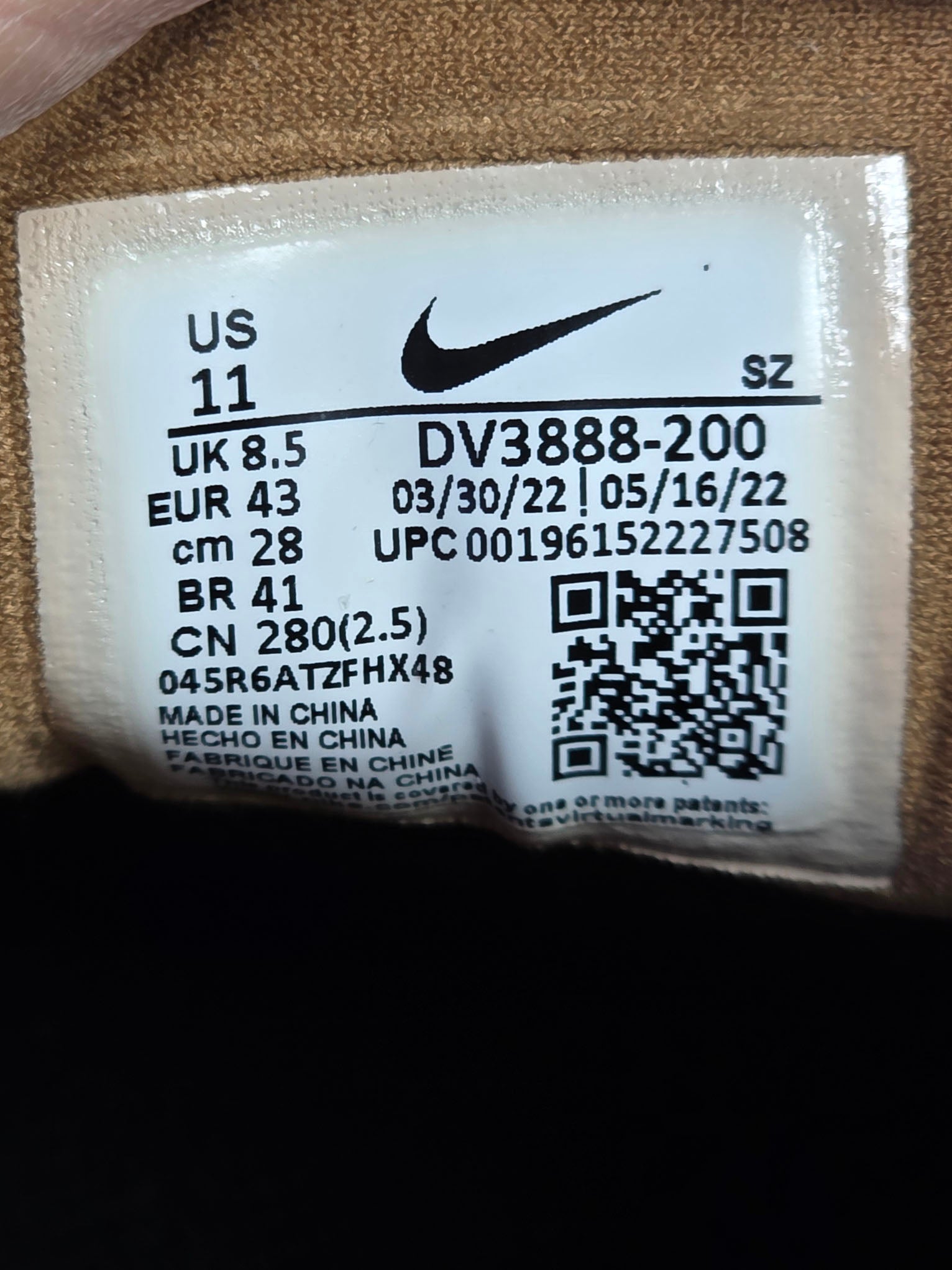 Nike Air Max 1 Ale Brown maat 43