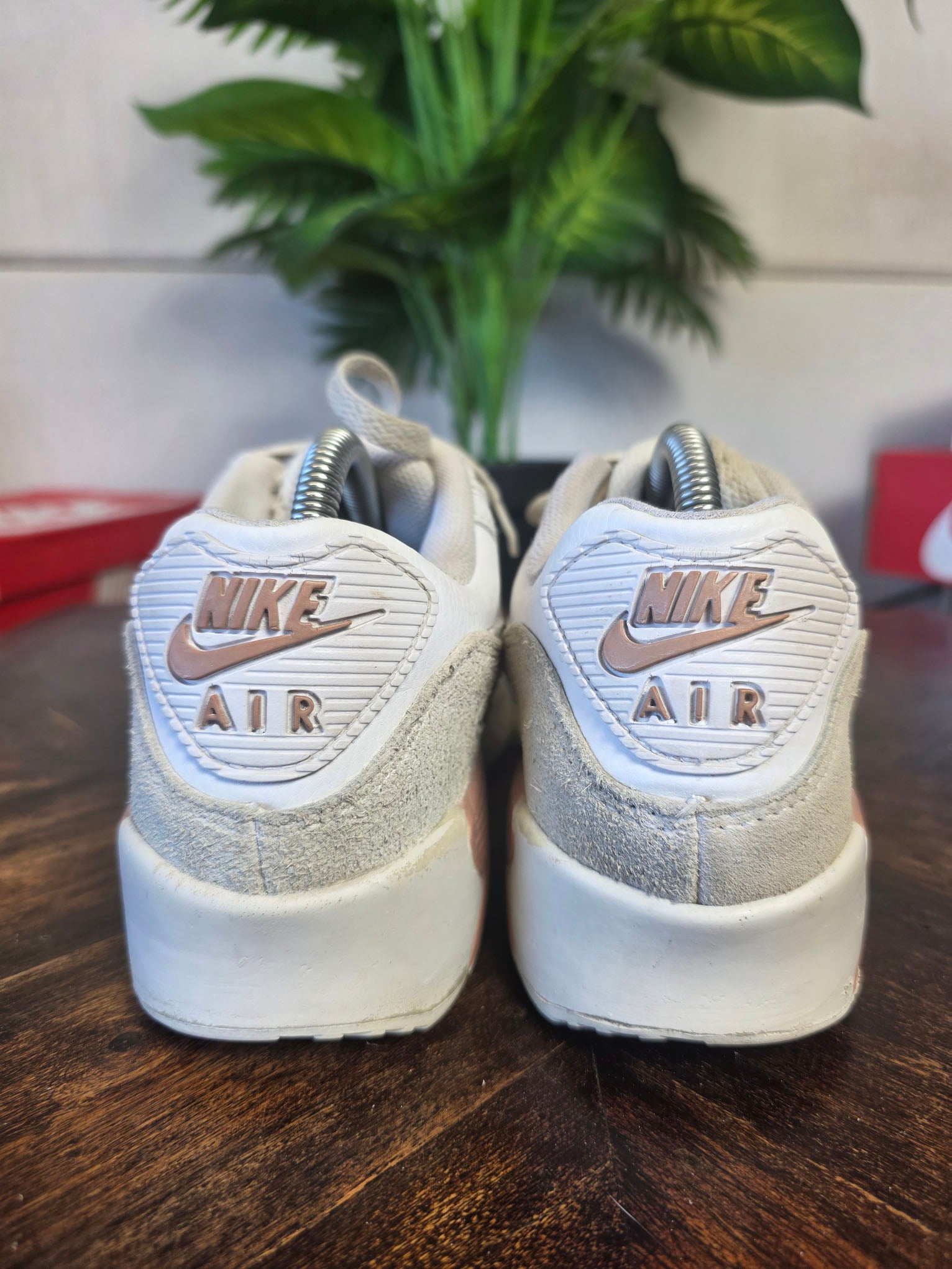 Nike Air Max 90 GS White Metallic Red Bronze maat 40