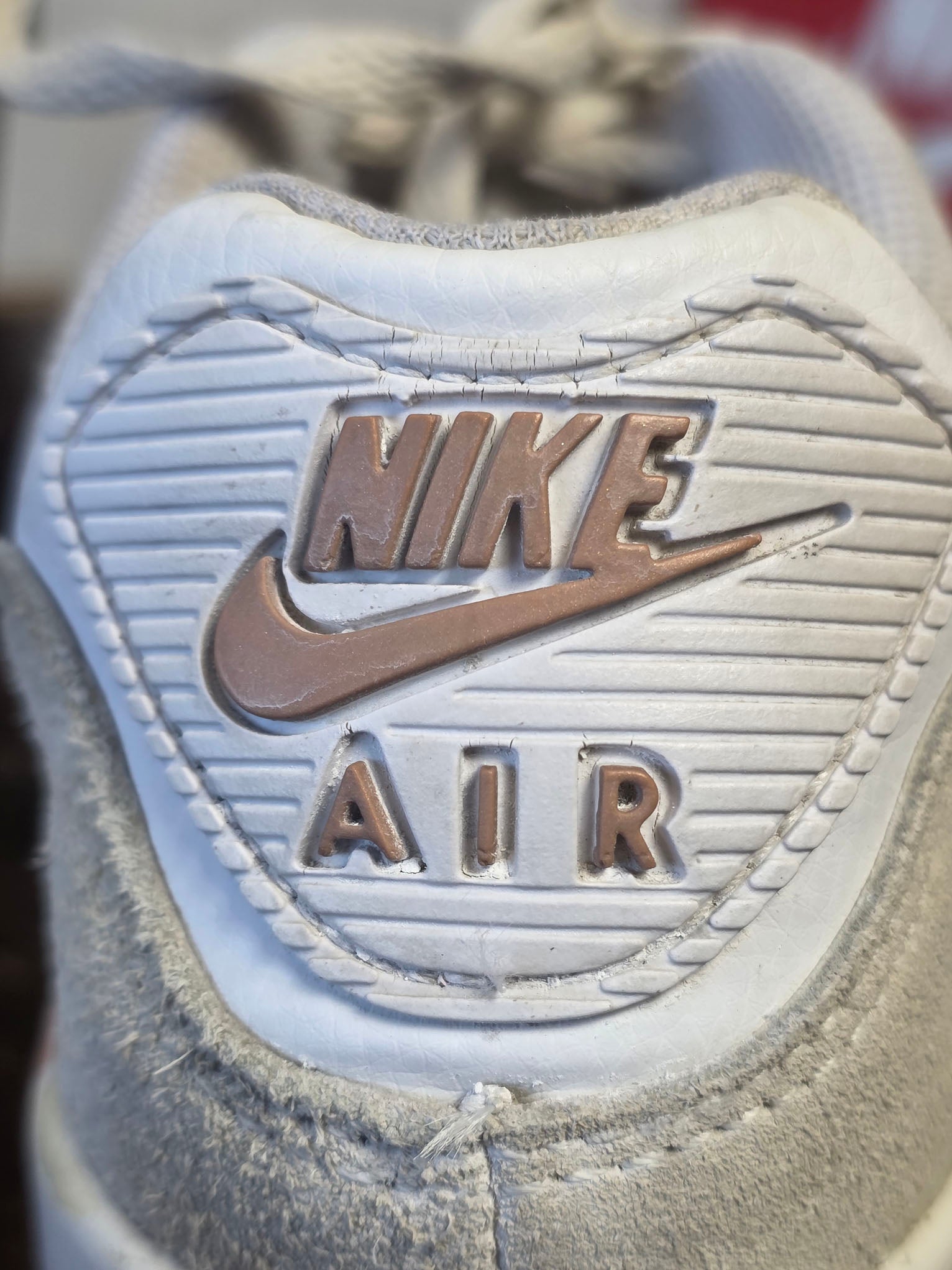 Nike Air Max 90 GS White Metallic Red Bronze maat 40