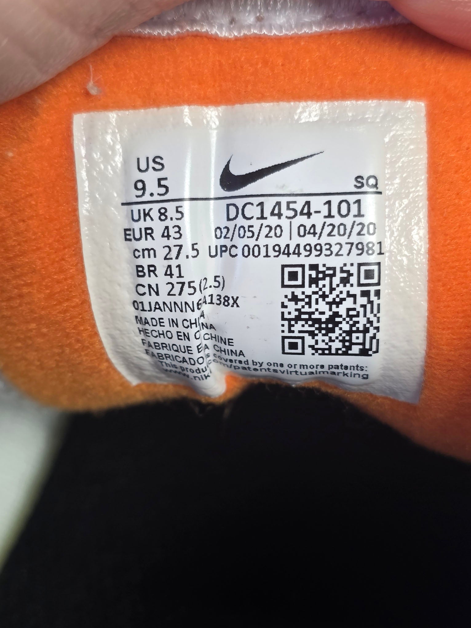 Nike Air Max 1 Anniversary "Magma Orange" maat 43