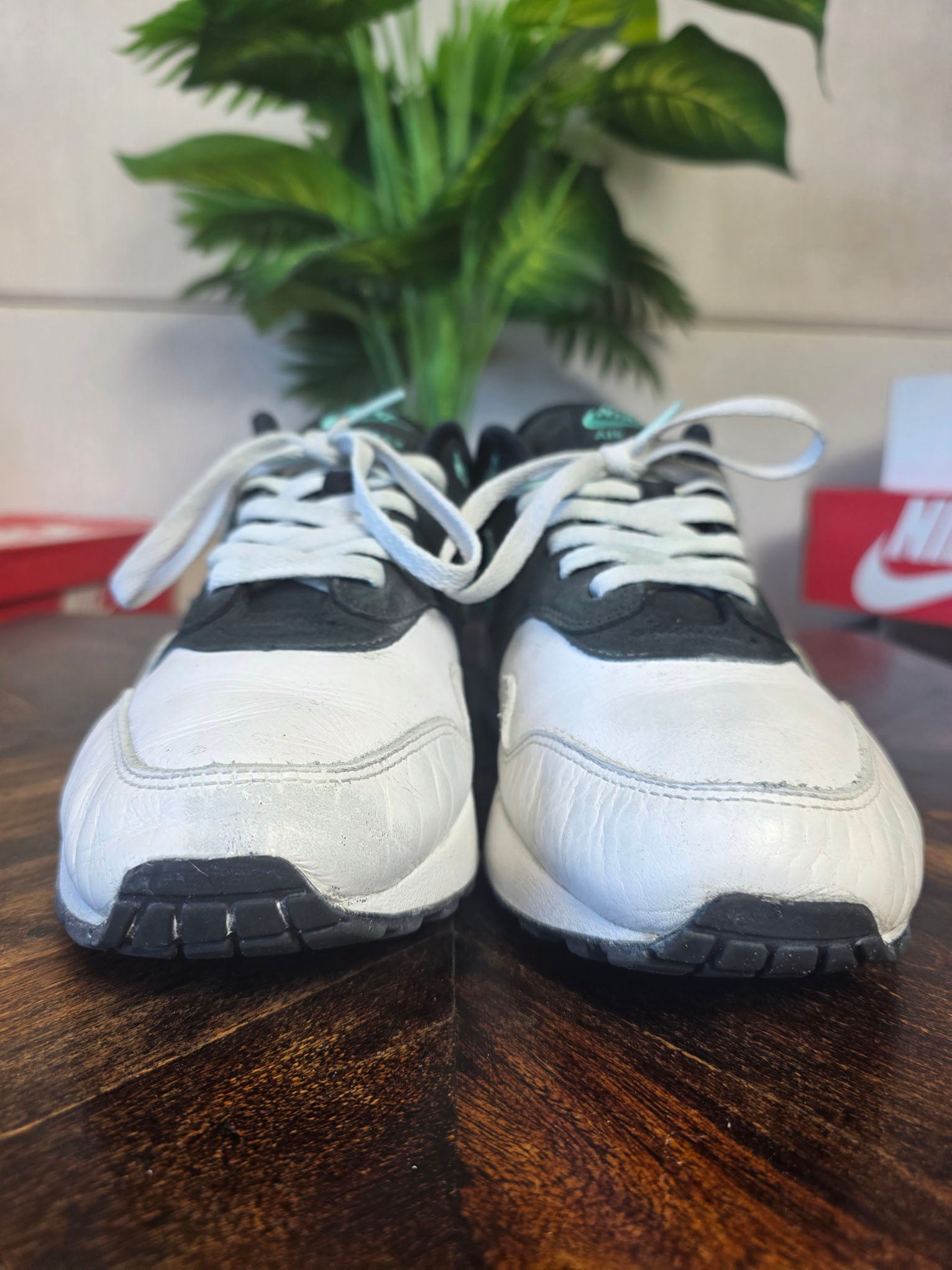 Nike Air Max 1 White Black Blue maat 44,5