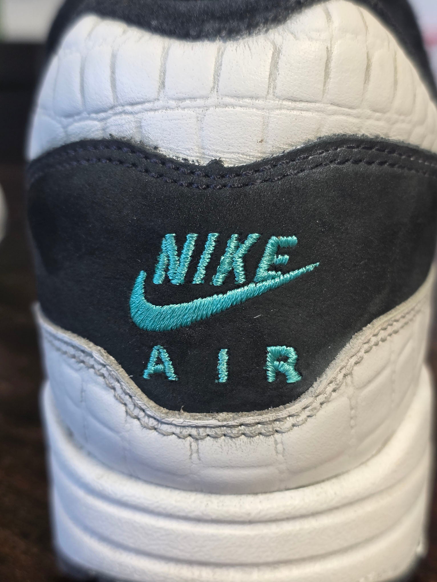 Nike Air Max 1 White Black Blue maat 44,5