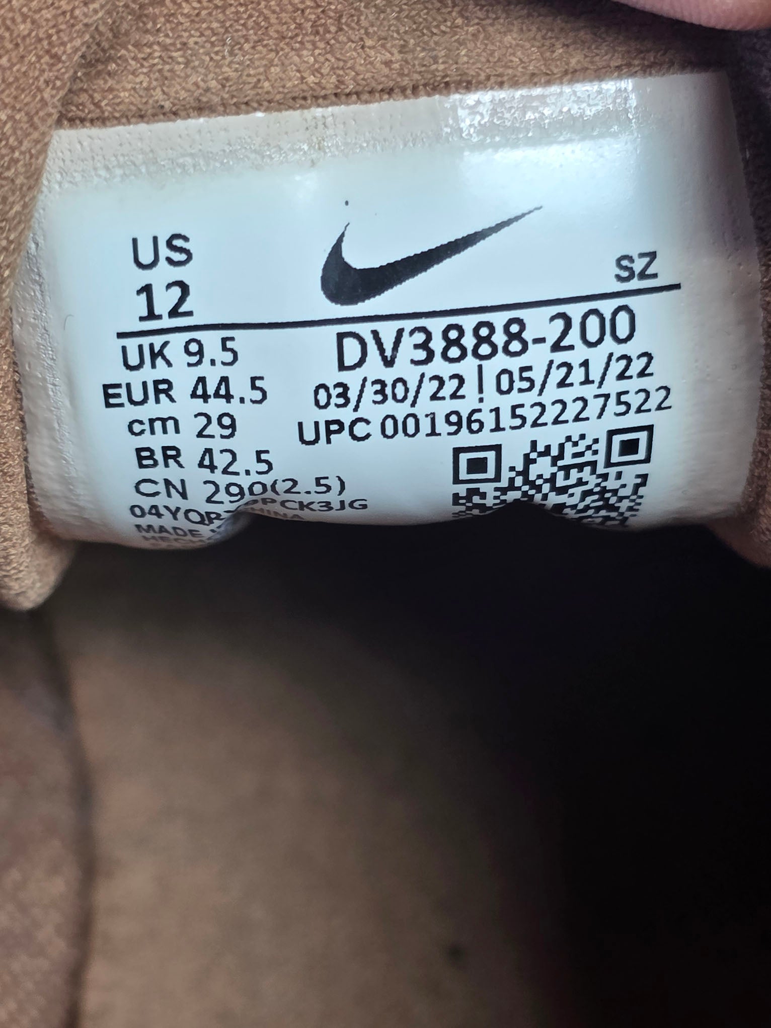 Nike Air Max 1 PRM Ale Brown maat 44,5