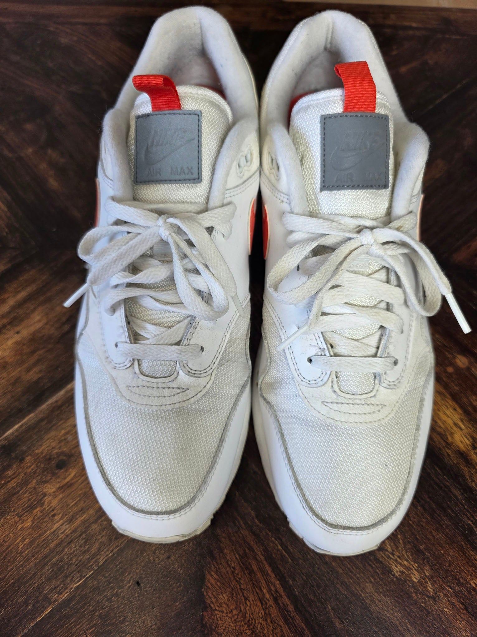 Nike Air Max 1 Tongue Tab White Team Orange maat 46