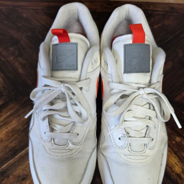 Nike Air Max 1 Tongue Tab White Team Orange maat 46