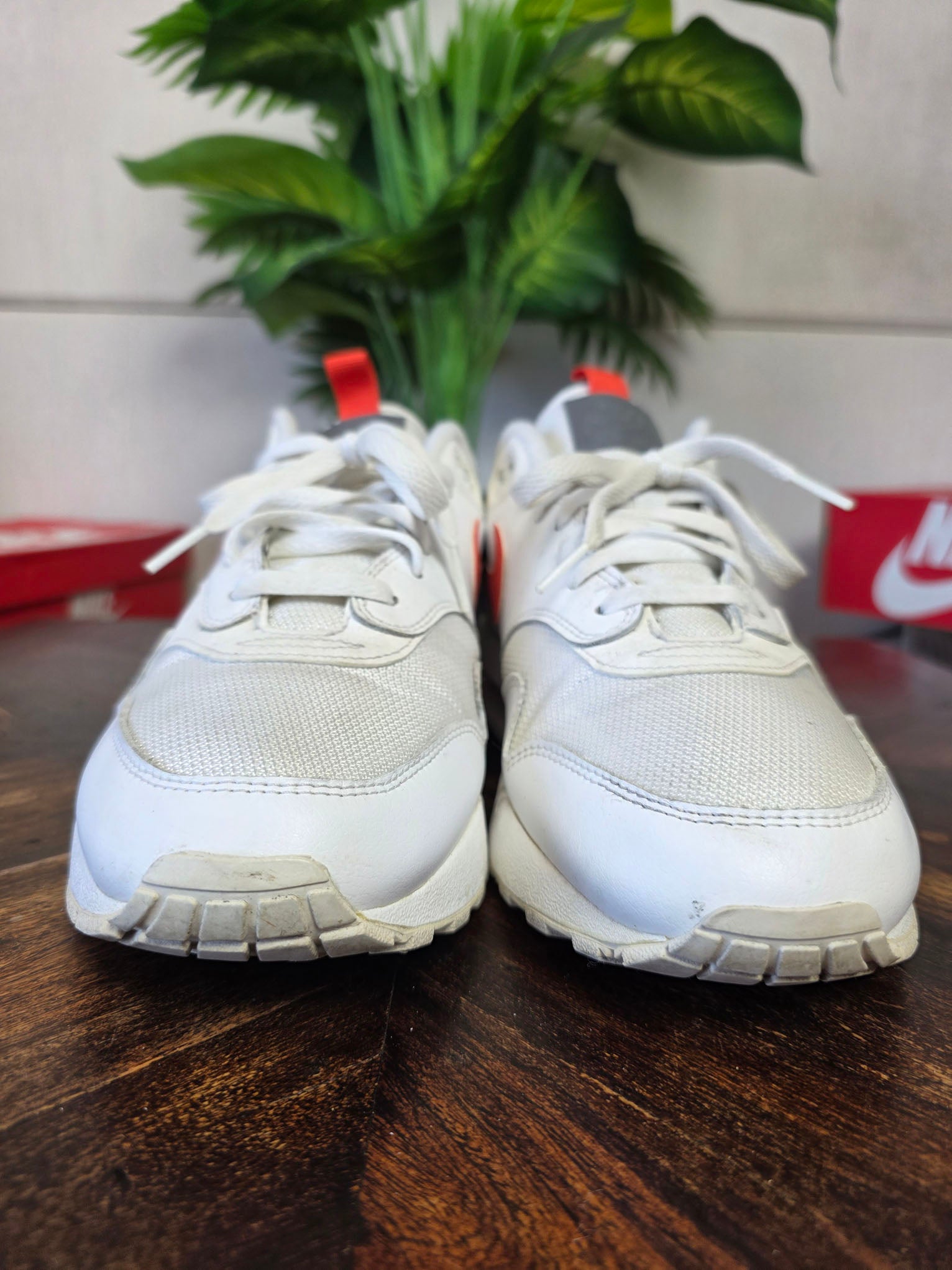Nike Air Max 1 Tongue Tab White Team Orange maat 46