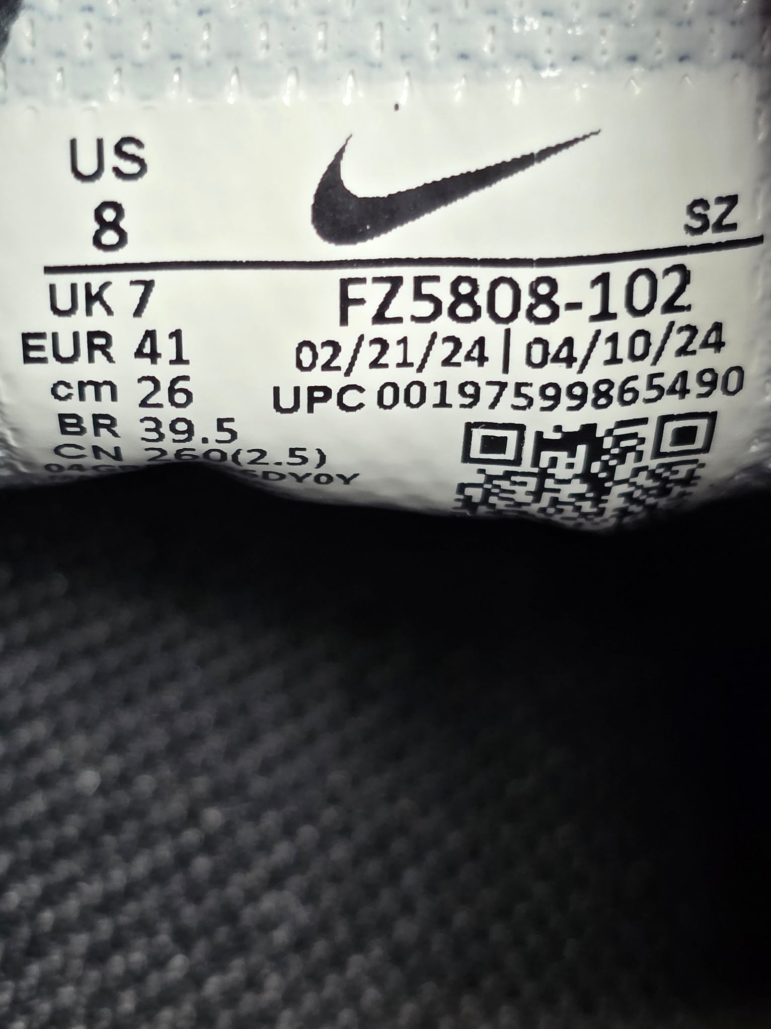 Nike Air Max 1 Black White maat 41