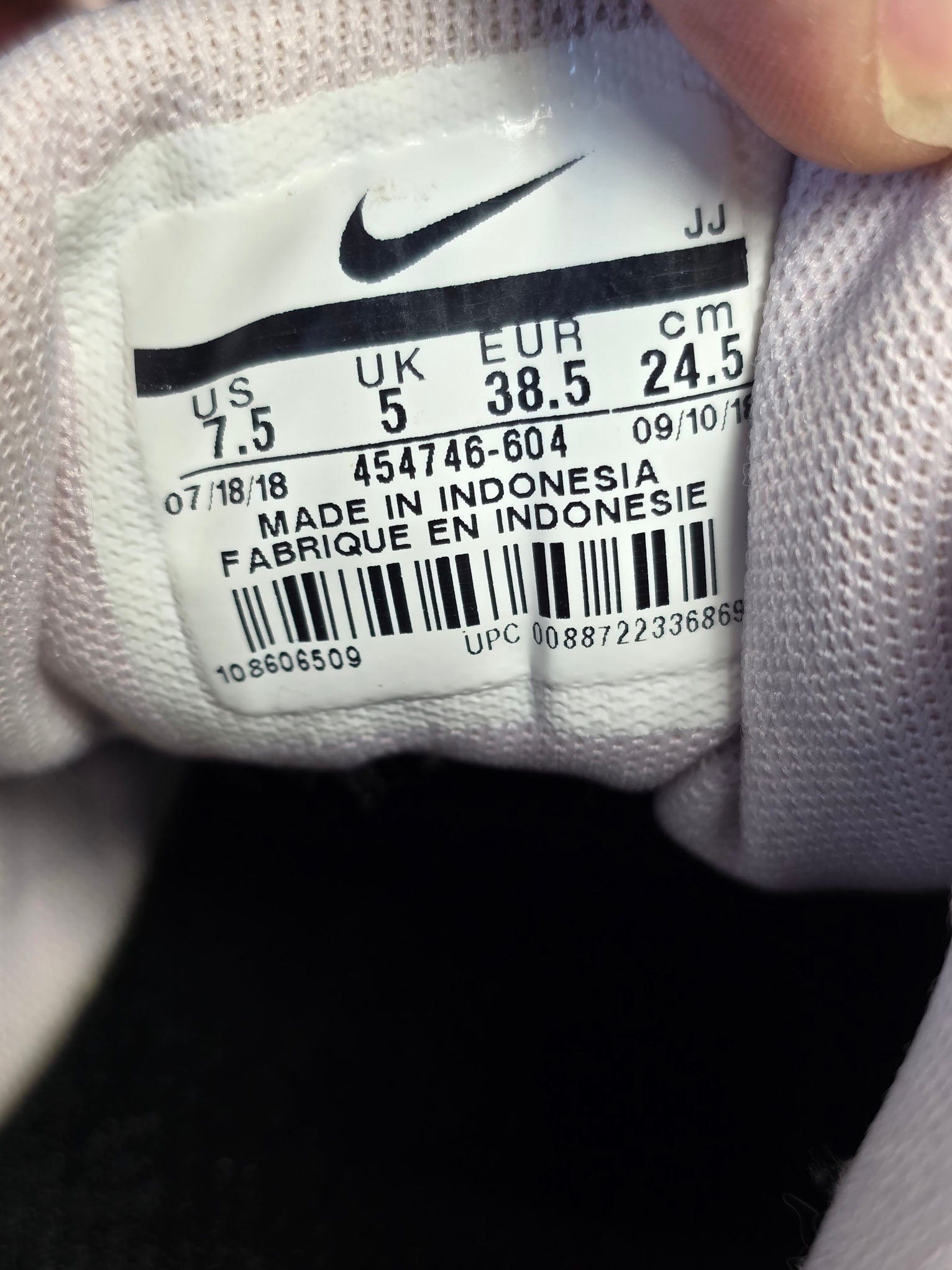 Nike Air Max 1 Barely Rose True Berry maat 38,5
