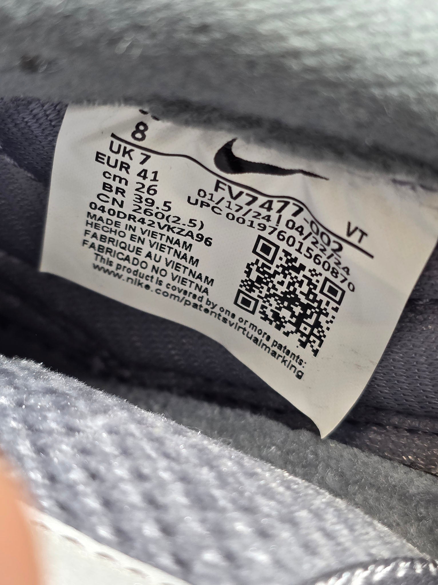 Nike Air Max 1 '86 OG "Metallic Silver" maat 41