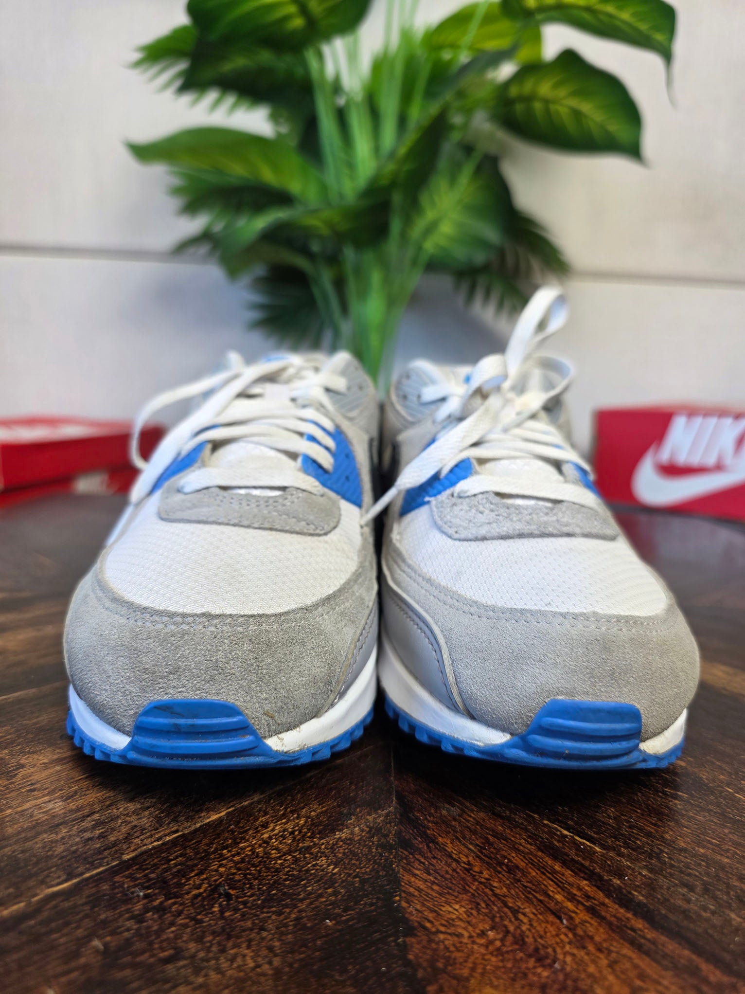Nike Air Max 90 Pure Platinum Photo Blue maat 45