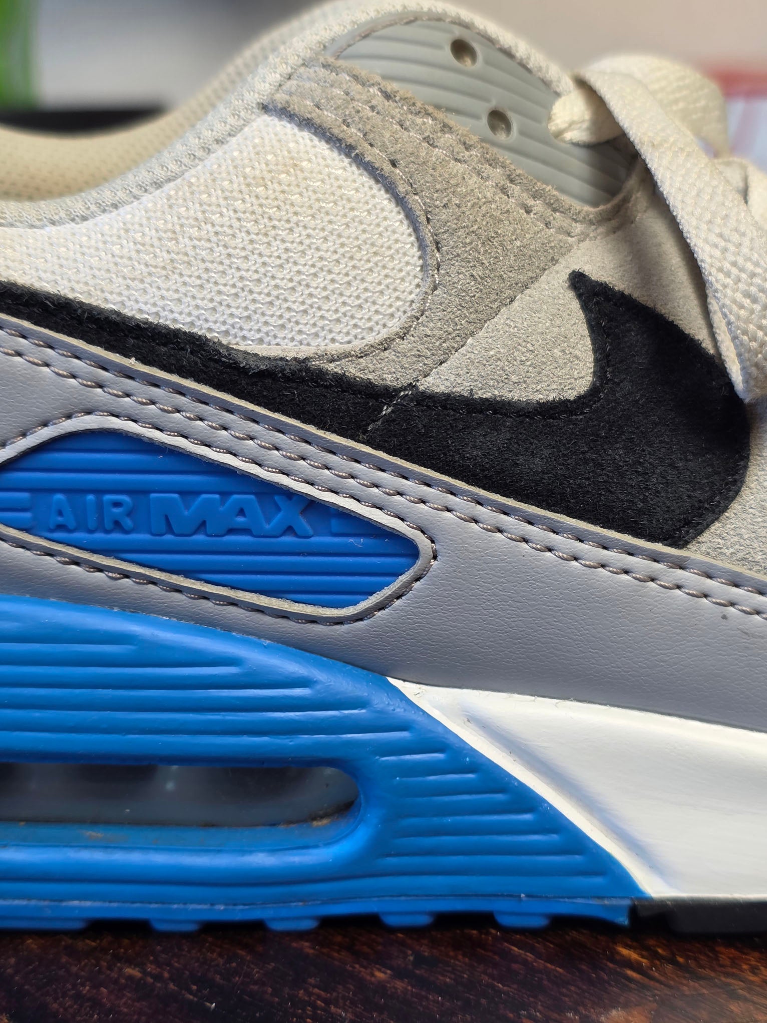 Nike Air Max 90 Pure Platinum Photo Blue maat 45