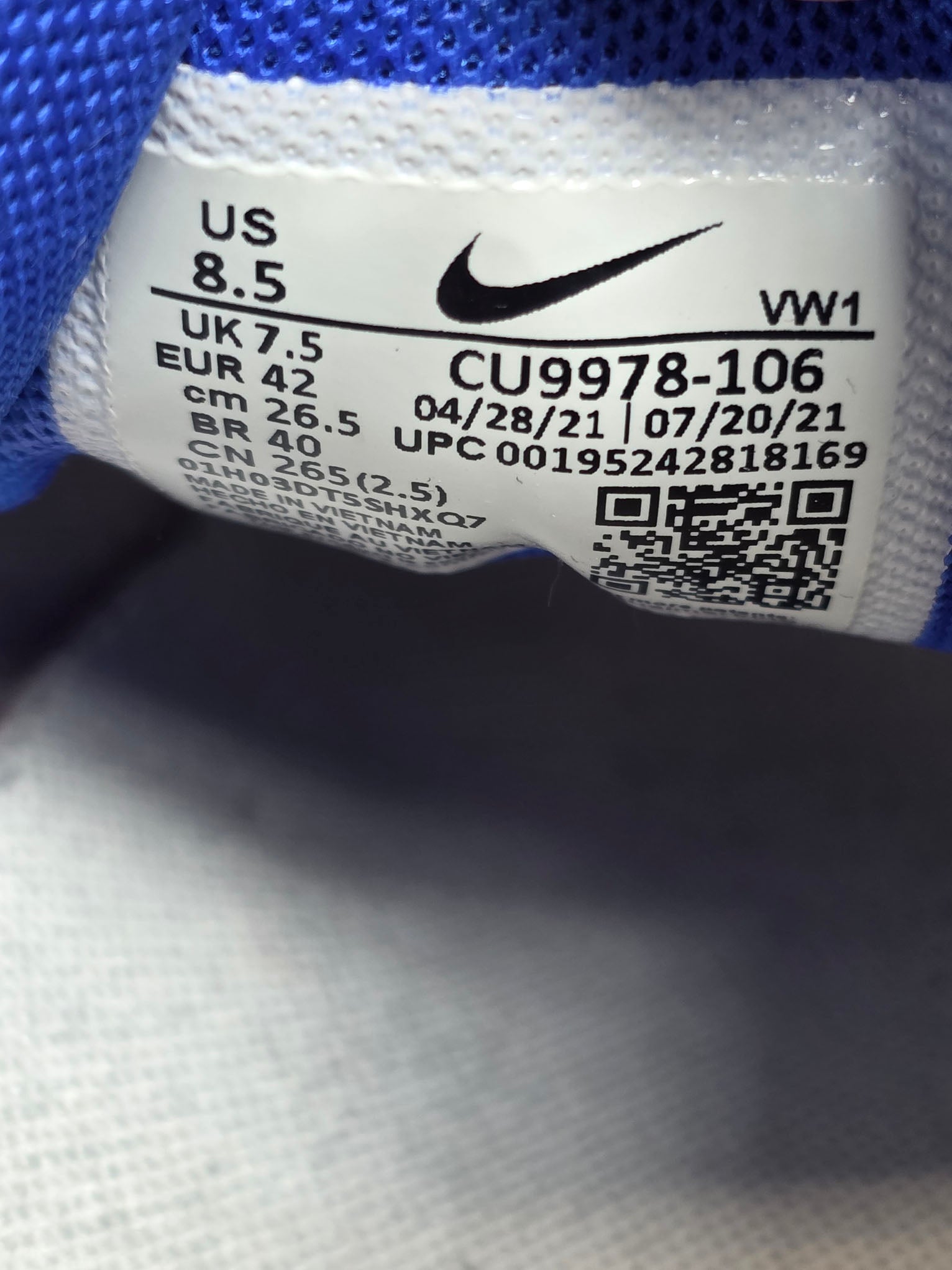 Nike Air Max 90 Golf 'White Racer Blue' maat 42