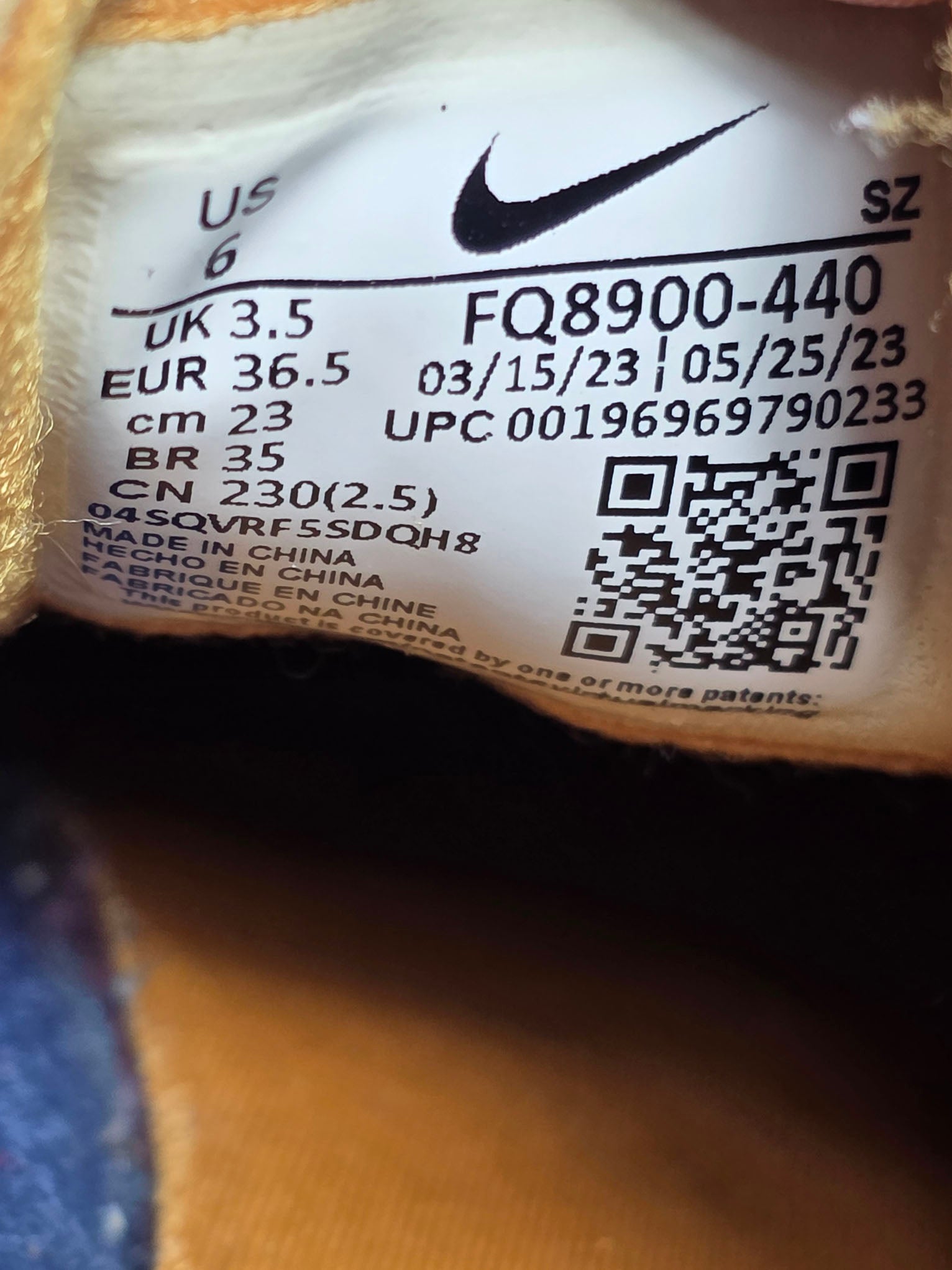 Nike Air Max 1 Denim Aura maat 36,5
