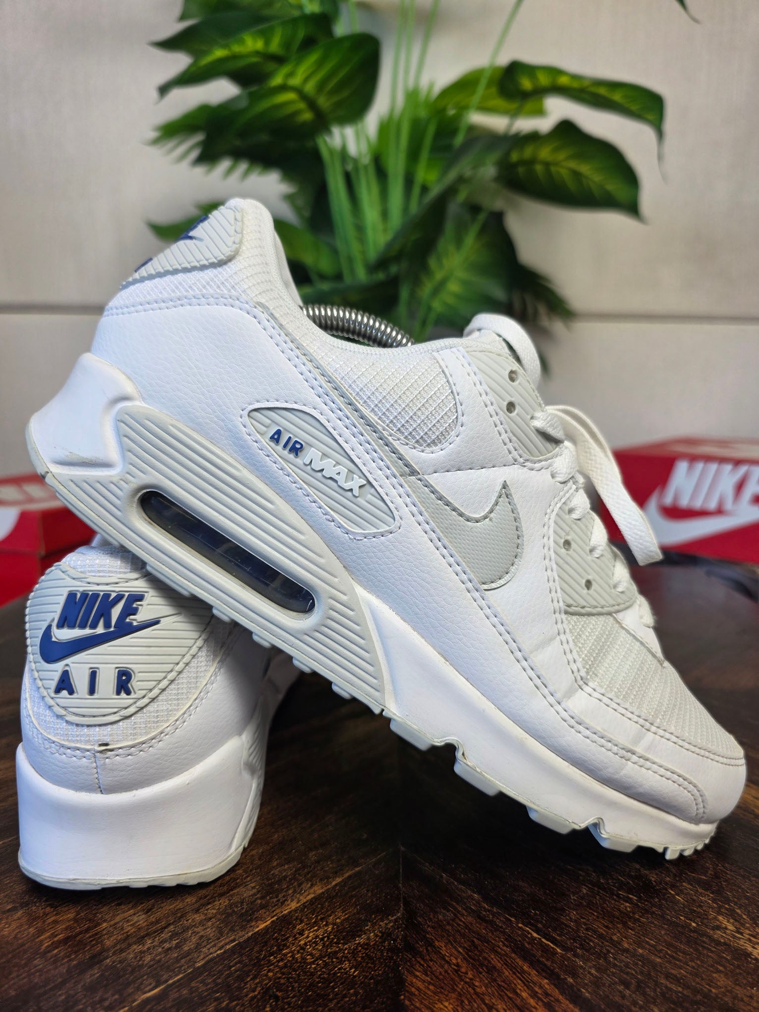 Nike Air Max 90 White Light Smoke Blue maat 45
