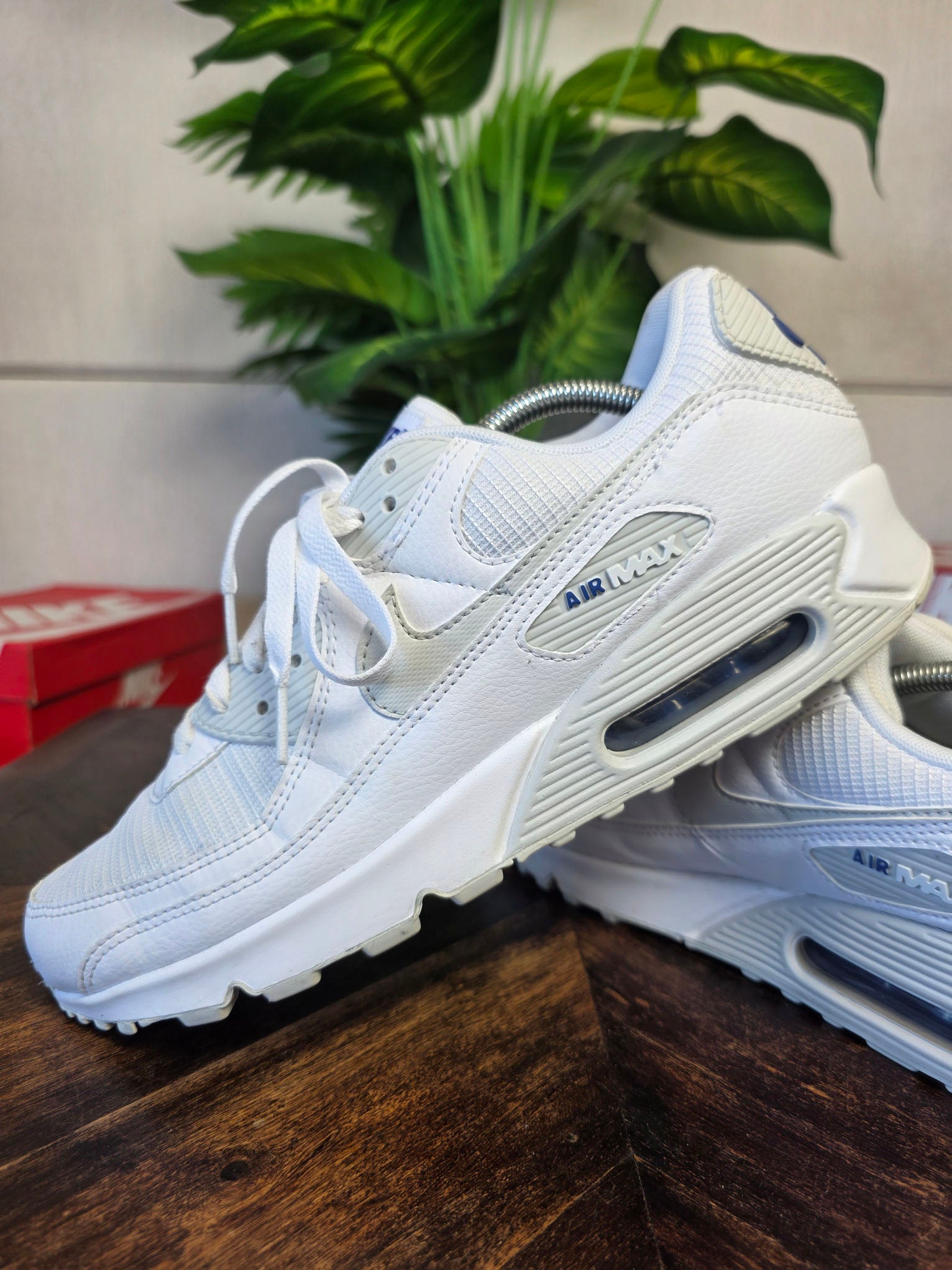Nike Air Max 90 White Light Smoke Blue maat 45