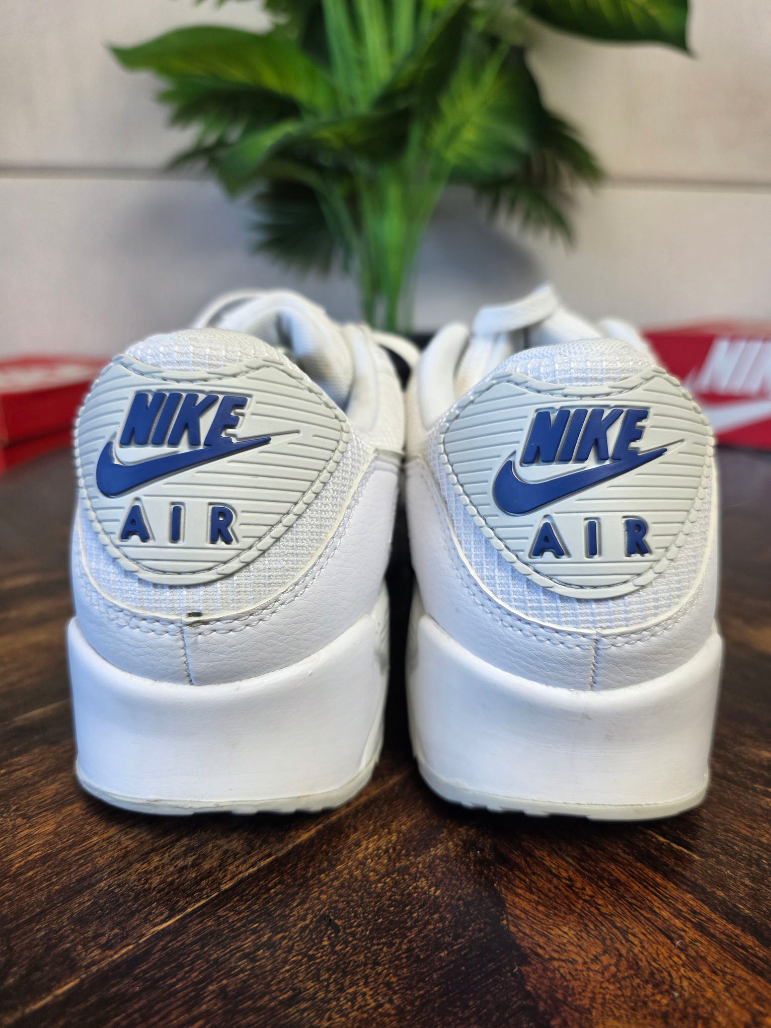 Nike Air Max 90 White Light Smoke Blue maat 45