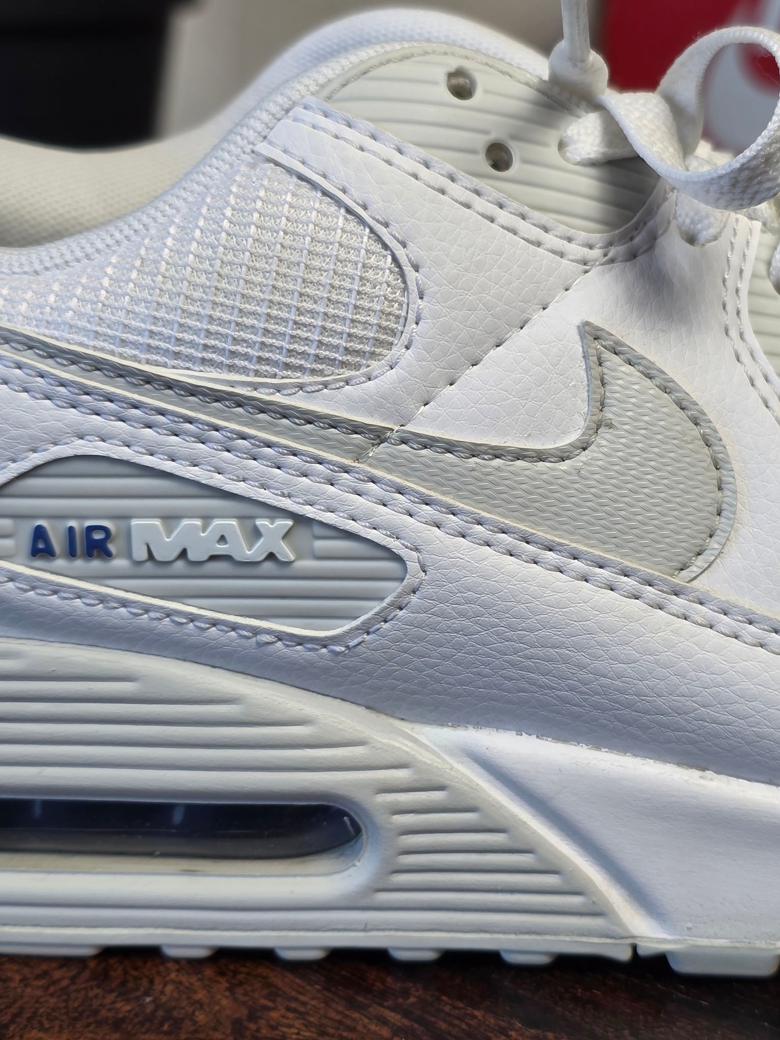Nike Air Max 90 White Light Smoke Blue maat 45