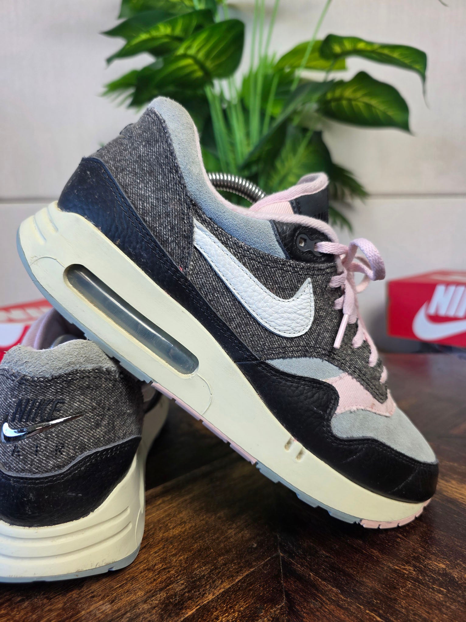 Nike Air Max 1 '86 Big Bubble Black Denim maat 44,5