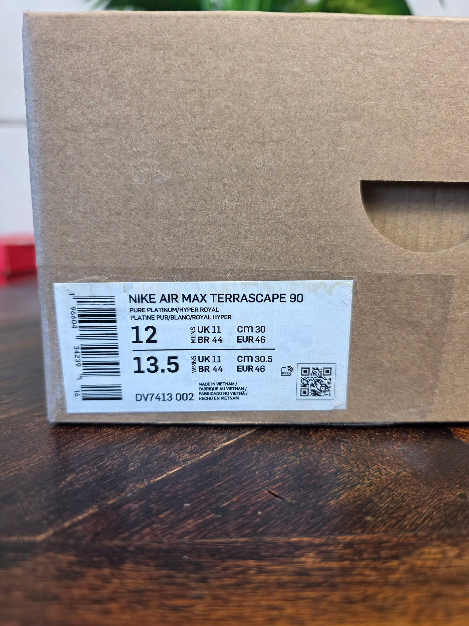 Nike Air Max 90 Terrascape "Pure Platinum" maat 46