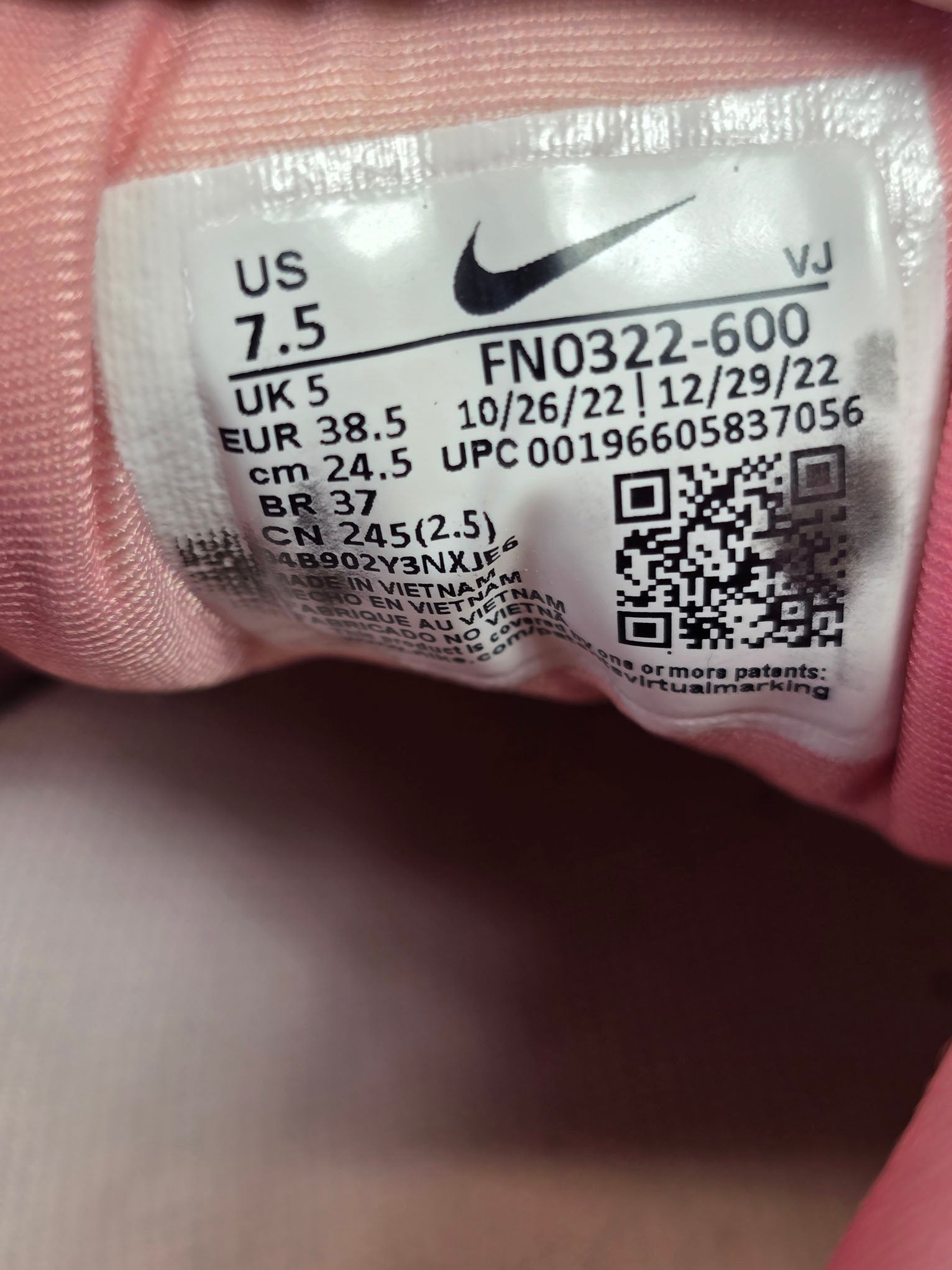 Nike Air Max 90 Wmns "Airbrushed Pink" maat 38,5