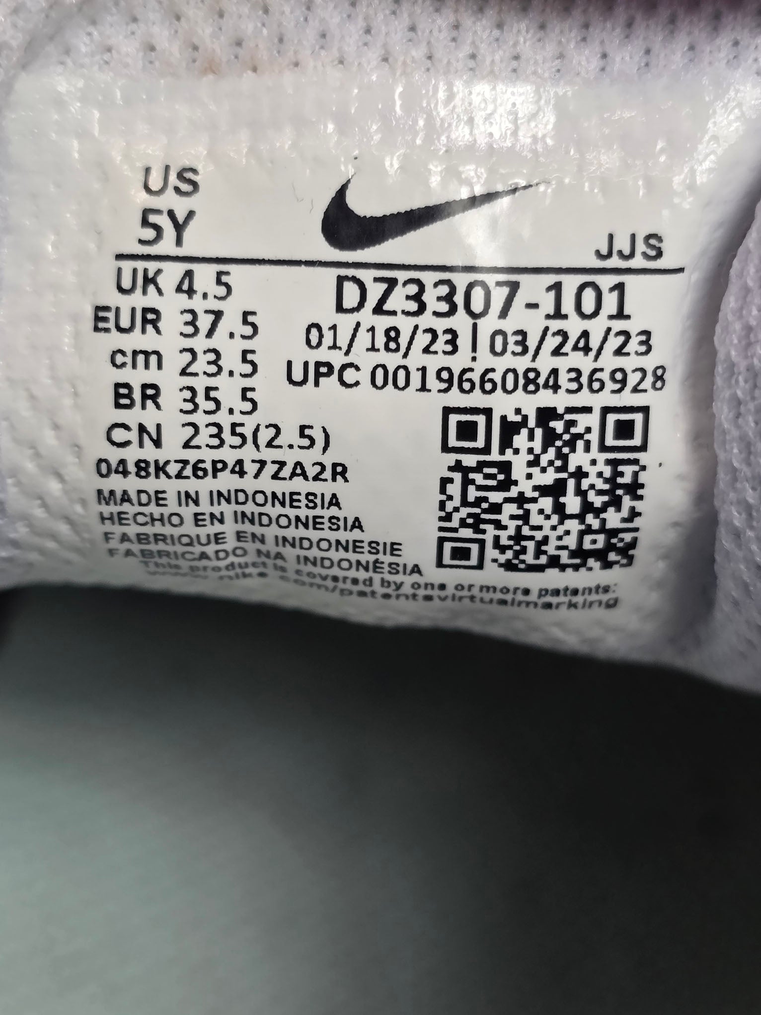 Nike Air Max 1 GS "Ice Cream" maat 37,5