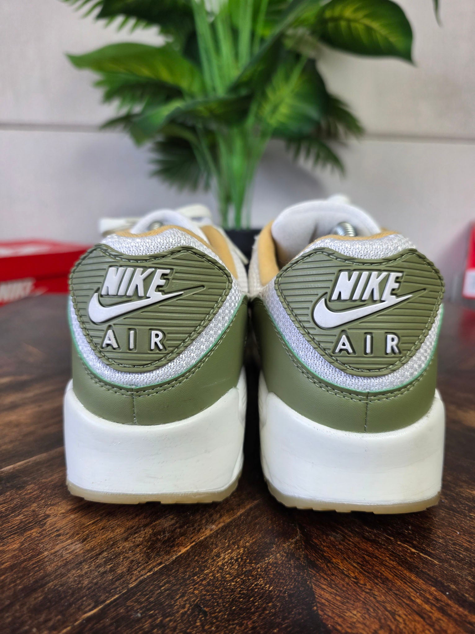 Nike Air Max 90 White Green Oaker Yellow maat 44