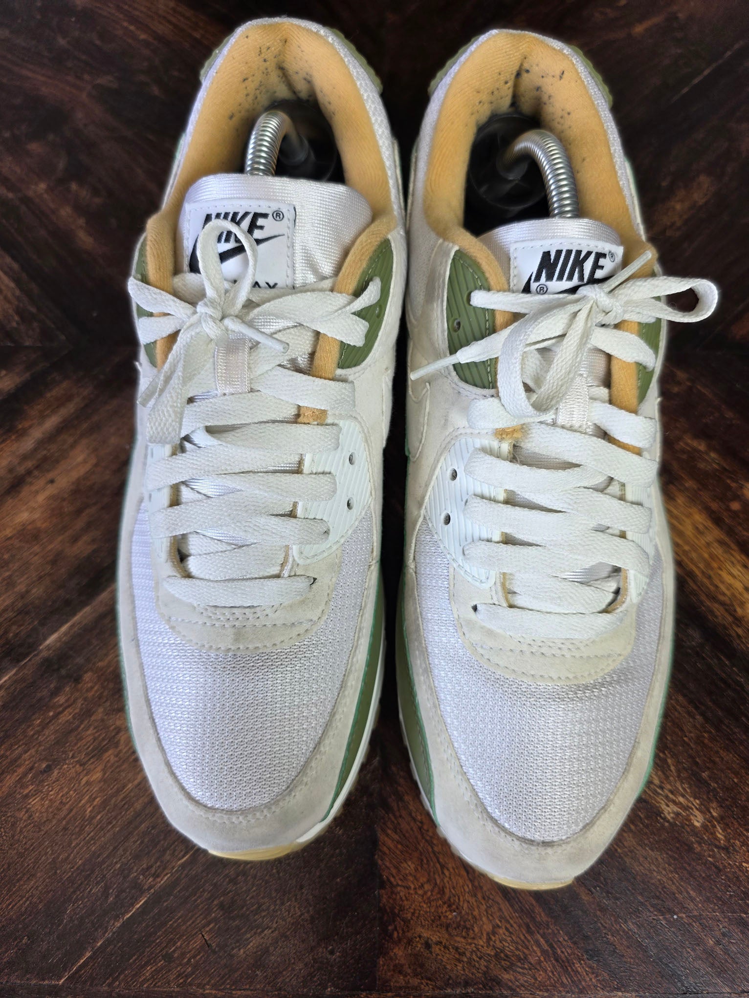 Nike Air Max 90 White Green Oaker Yellow maat 44