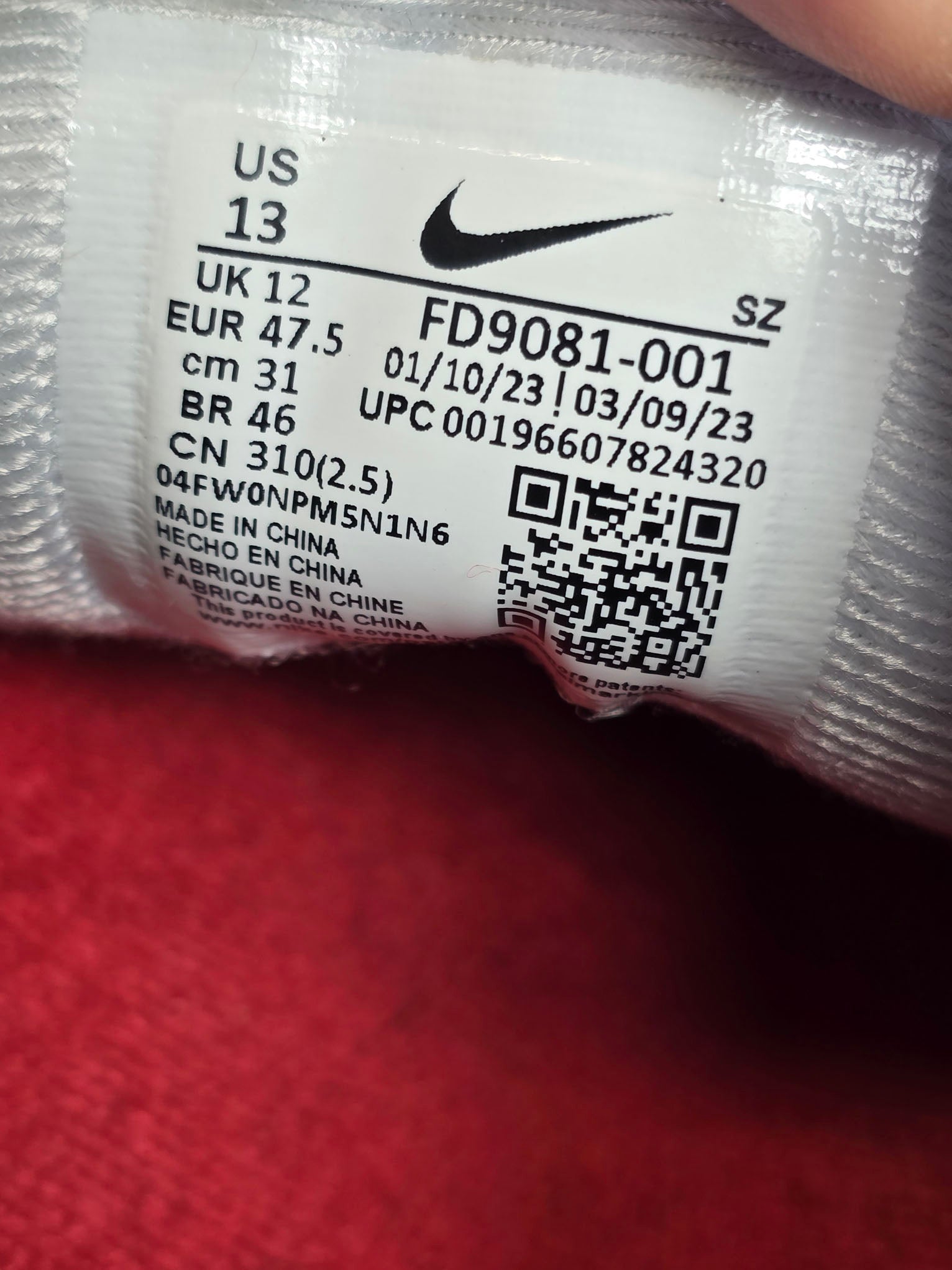 Nike Air Max 1 Urawa maat 47,5