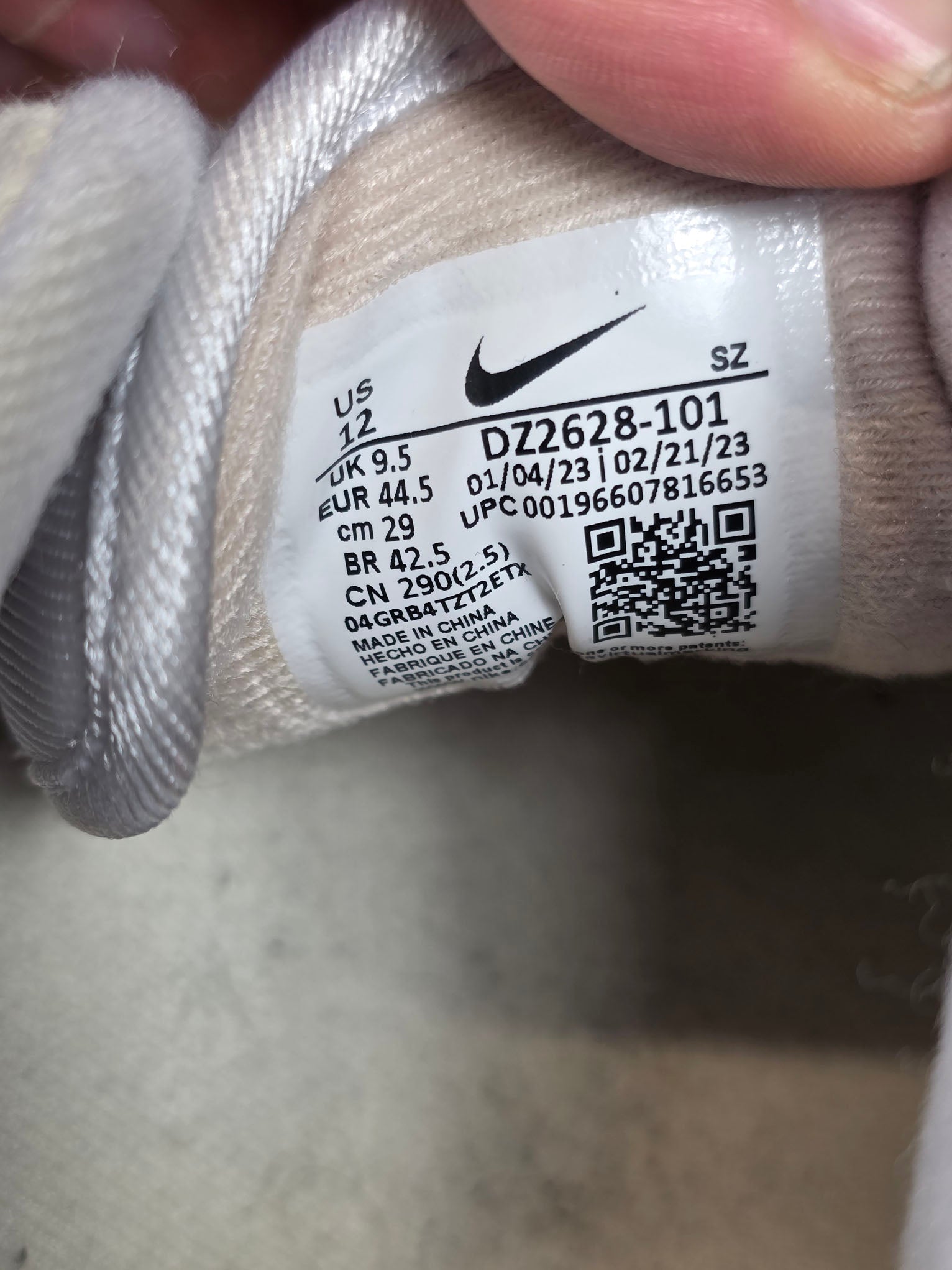 Nike Air Max 1 Pale Ivory maat 44,5