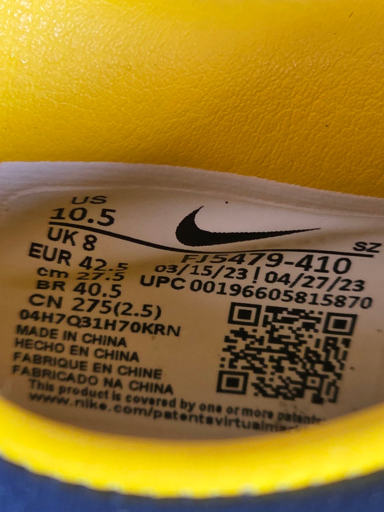 Nike Air Max 1 CO.JP Michigan maat 42,5