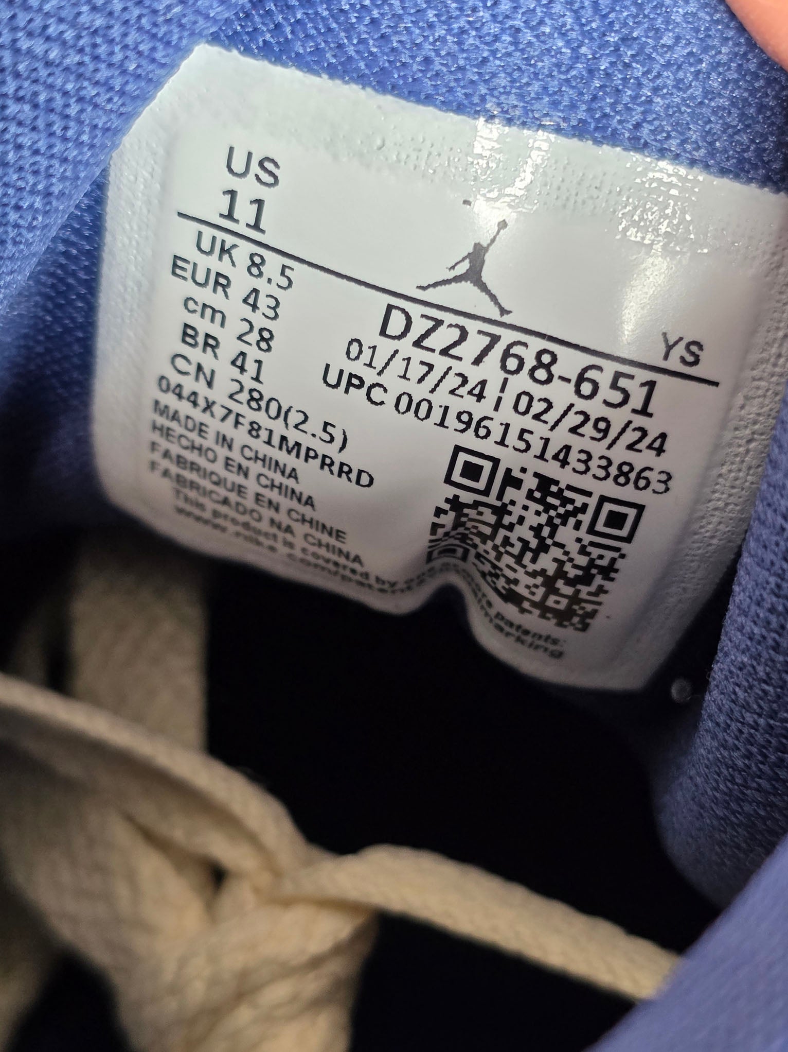 Nike Air Jordan 1 Low Pastel Purple maat 43