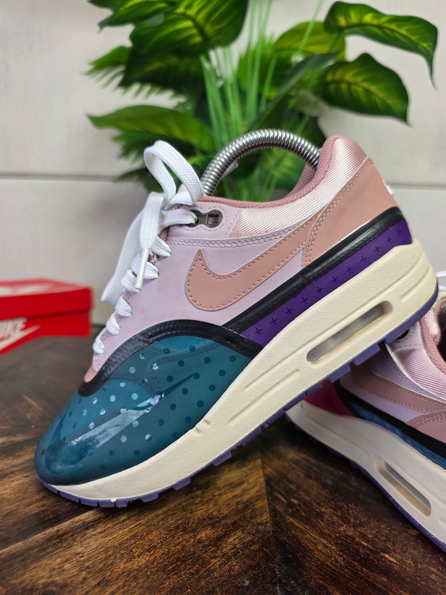 Nike Air Max 1 Premium Plum Fog Fossil Rose maat 38