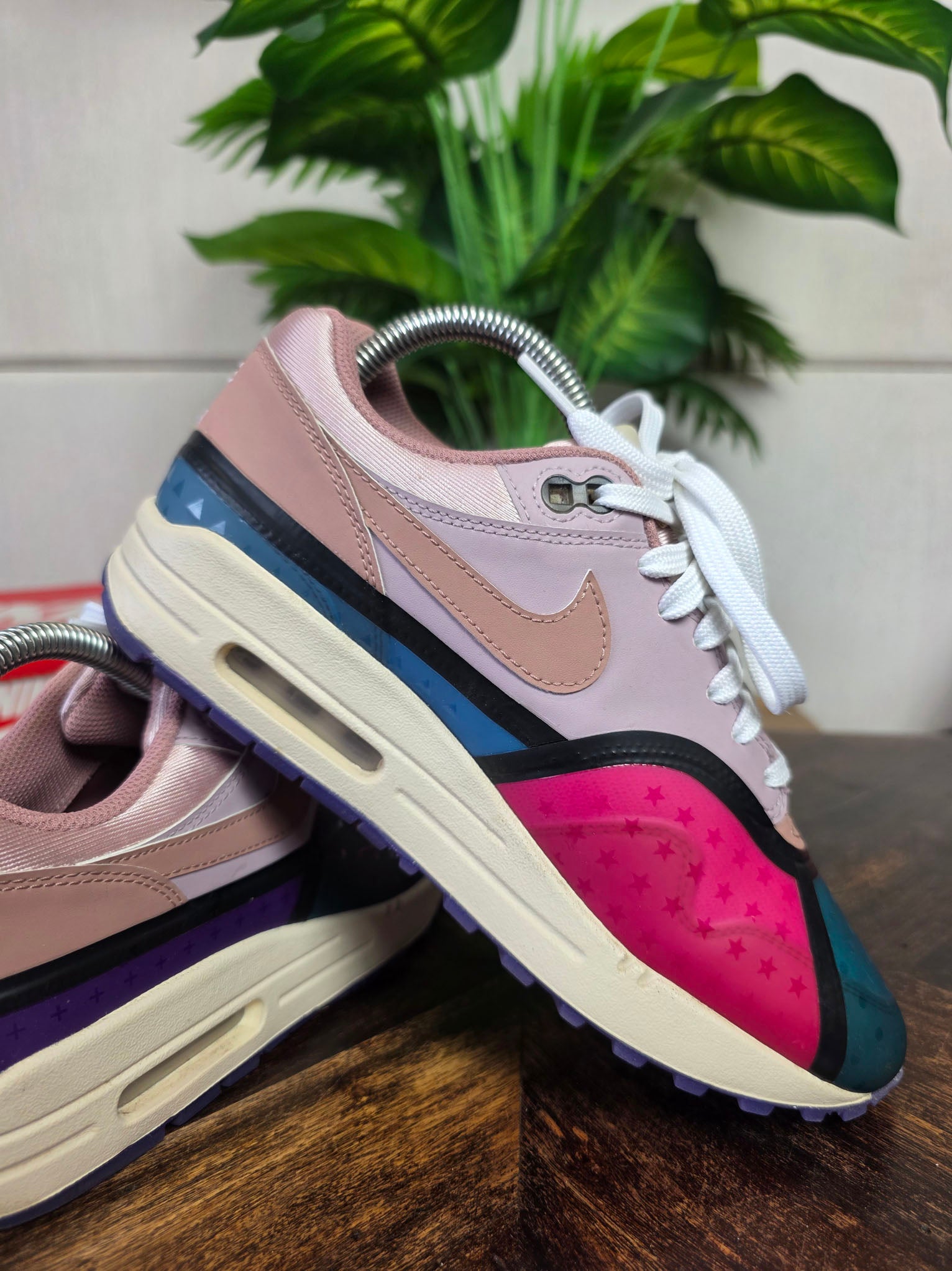 Nike Air Max 1 Premium Plum Fog Fossil Rose maat 38