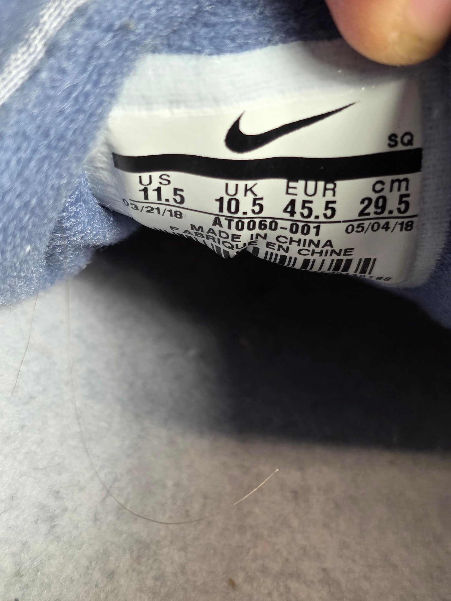 Nike Air Max 1 Blue Recall maat 45,5