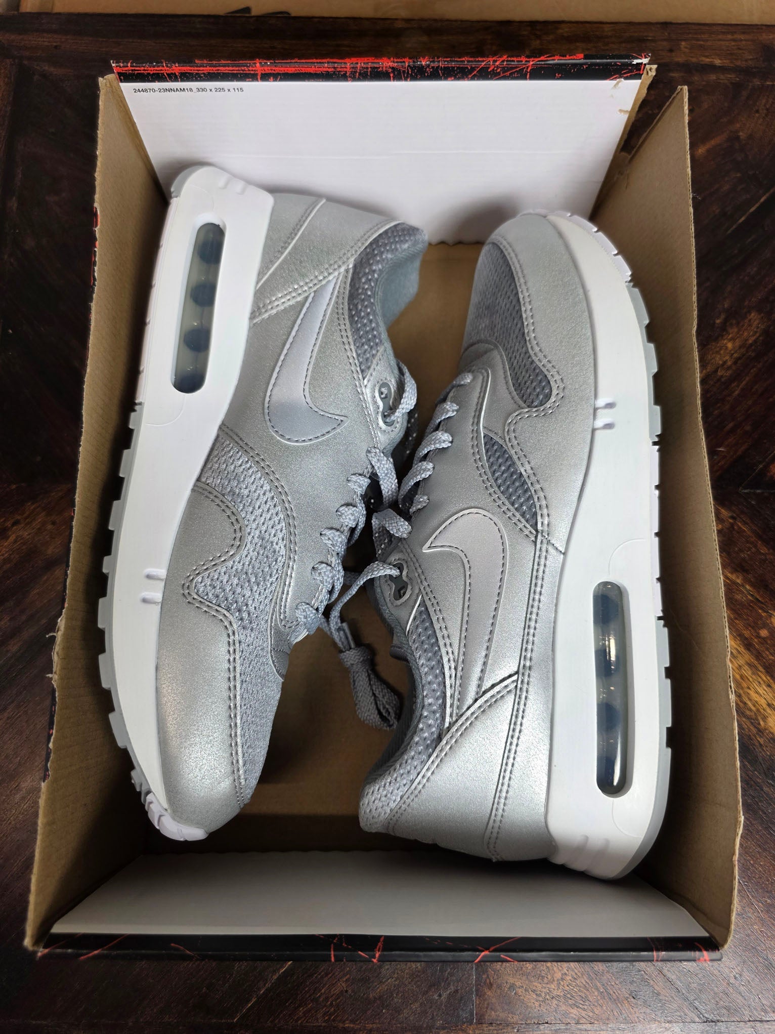 Nike Air Max 1 '86 OG "Metallic Silver" maat 44,5