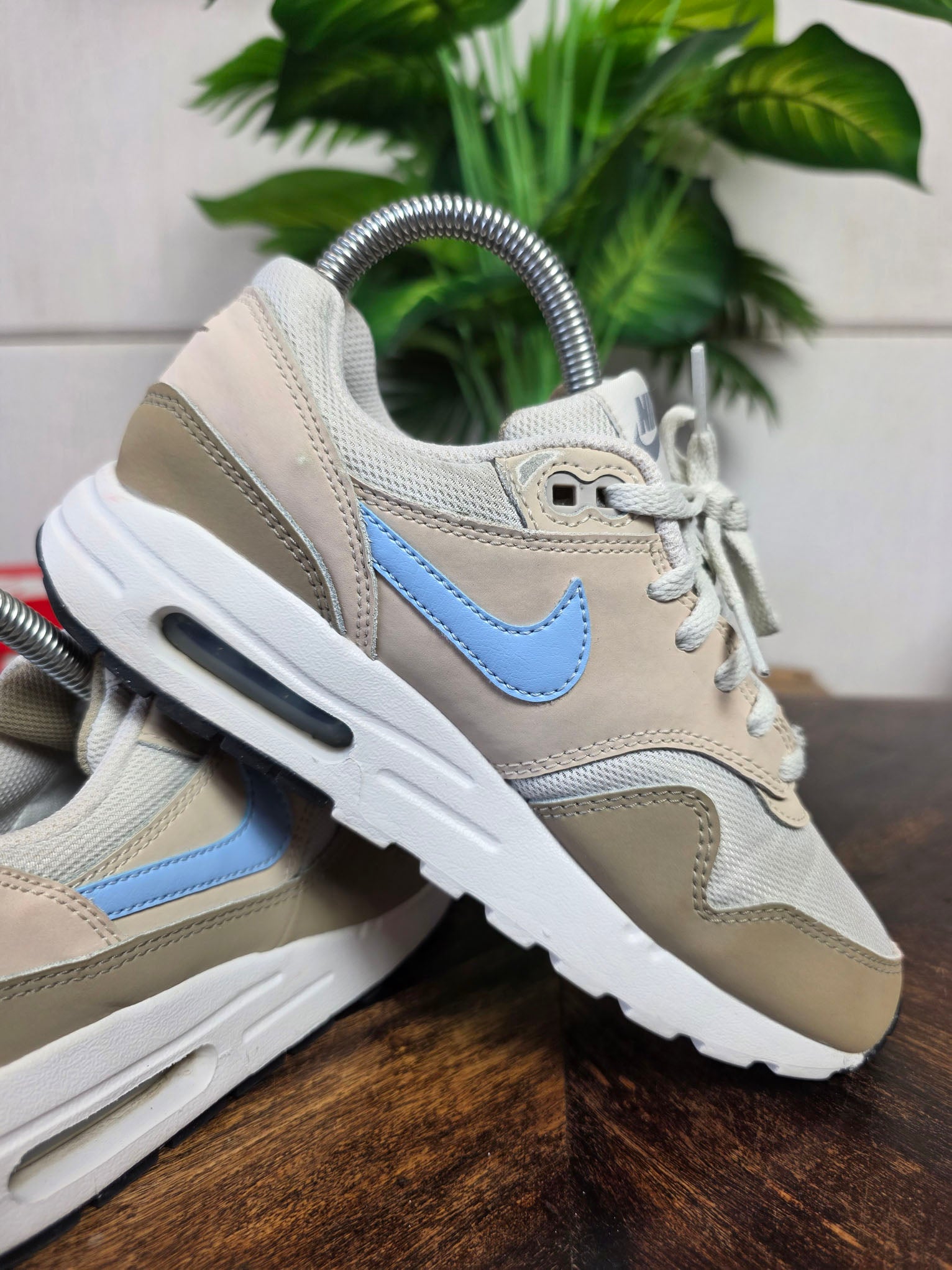 Nike Air Max 1 GS Khaki Psychic Blue maat 36