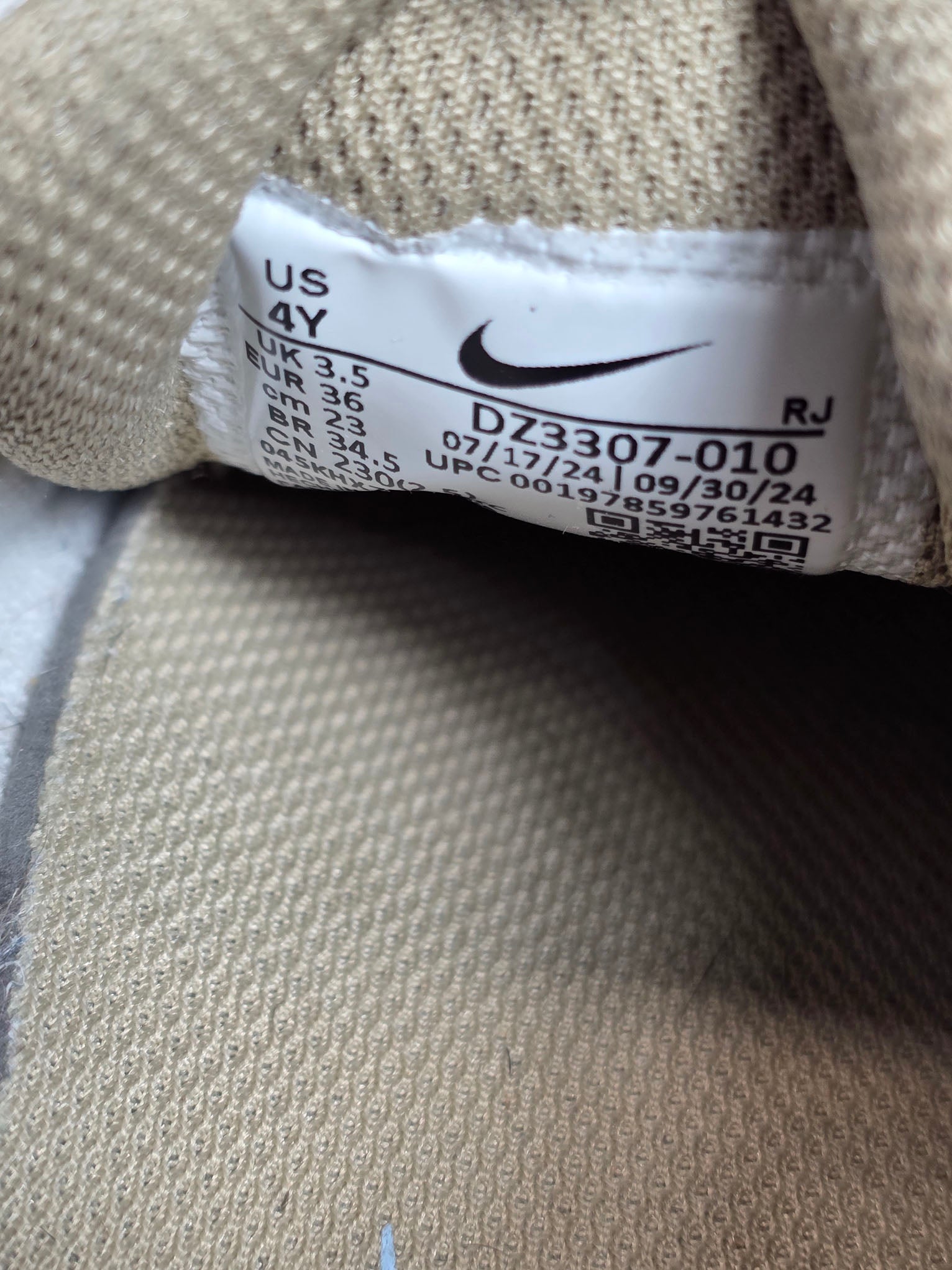 Nike Air Max 1 GS Khaki Psychic Blue maat 36