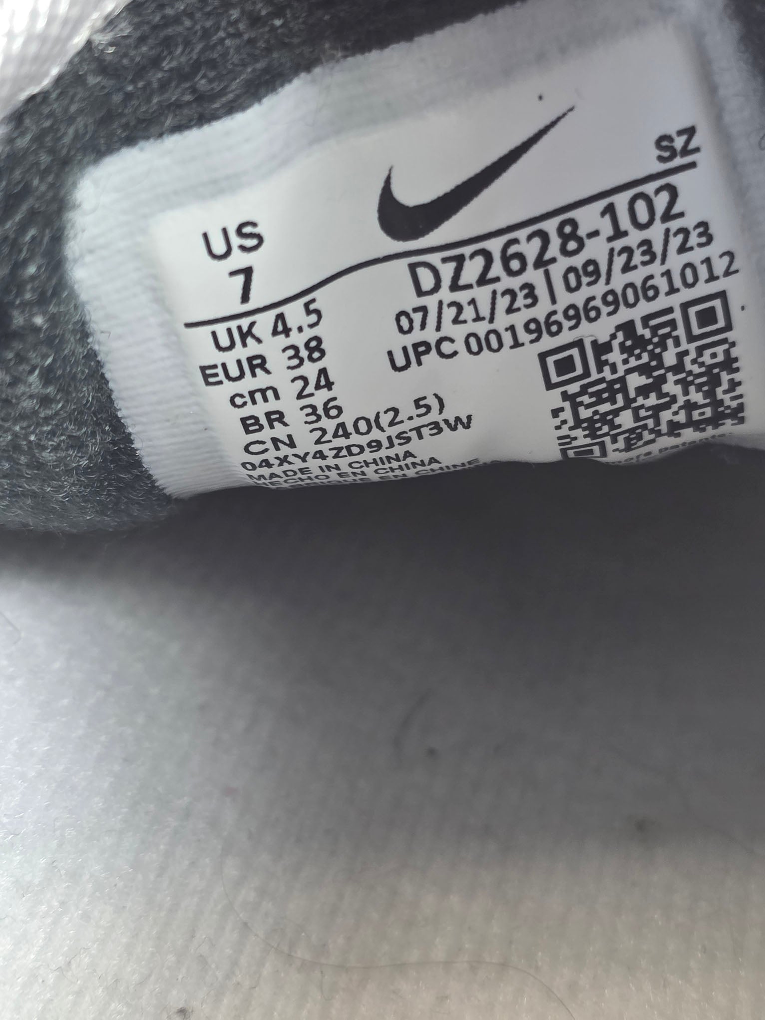 Nike Air Max 1 Black and White maat 38
