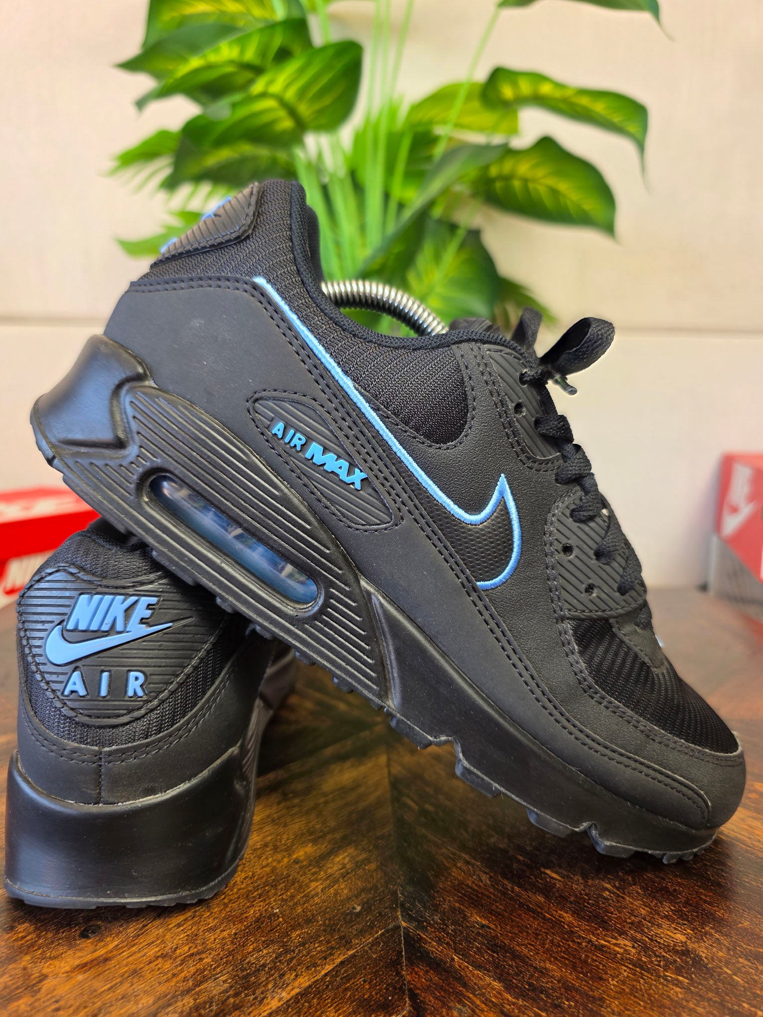 Nike Air Max 90 Black University Blue maat 44
