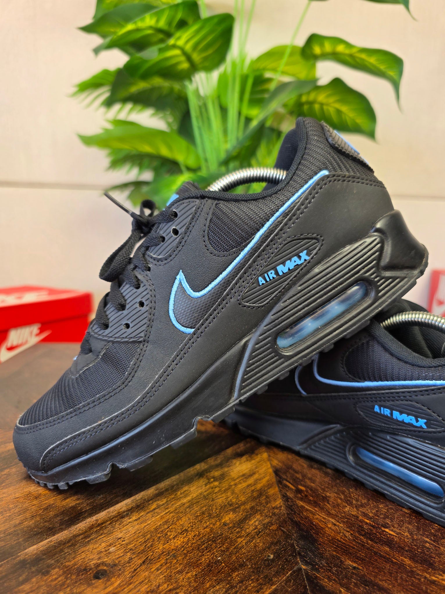Nike Air Max 90 Black University Blue maat 44