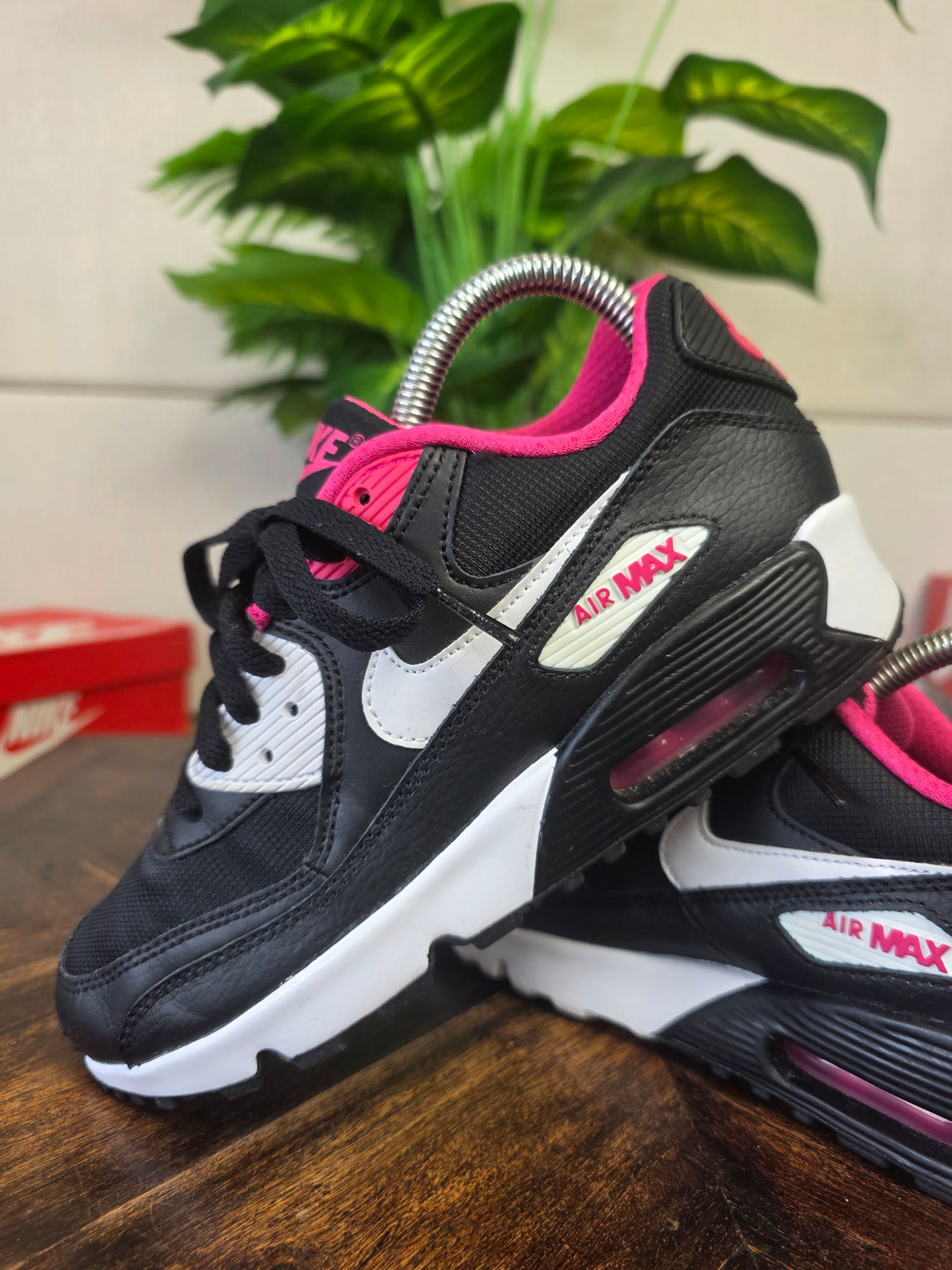Nike Air Max 90 Mesh Black White Pink maat 36,5