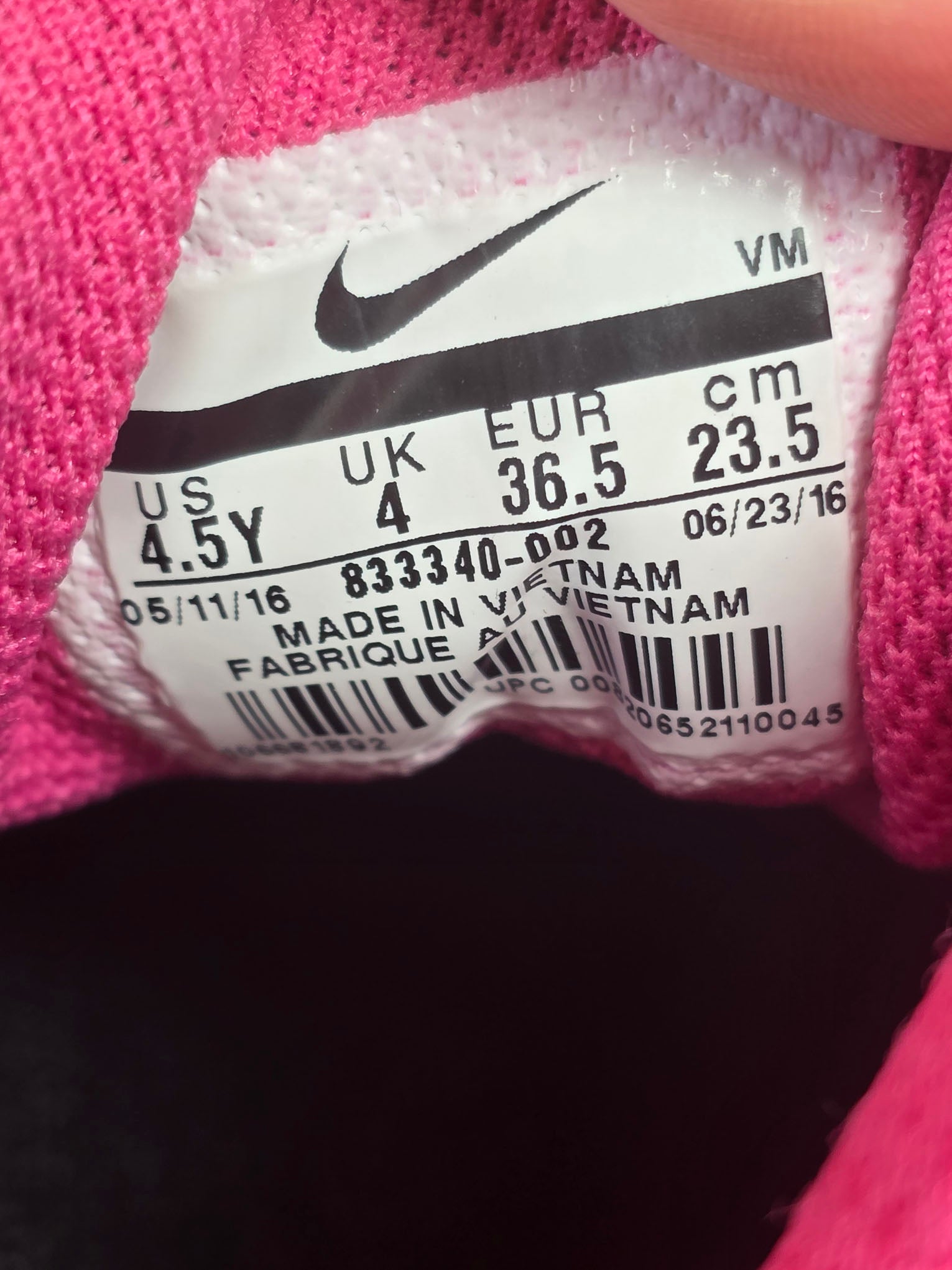 Nike Air Max 90 Mesh Black White Pink maat 36,5