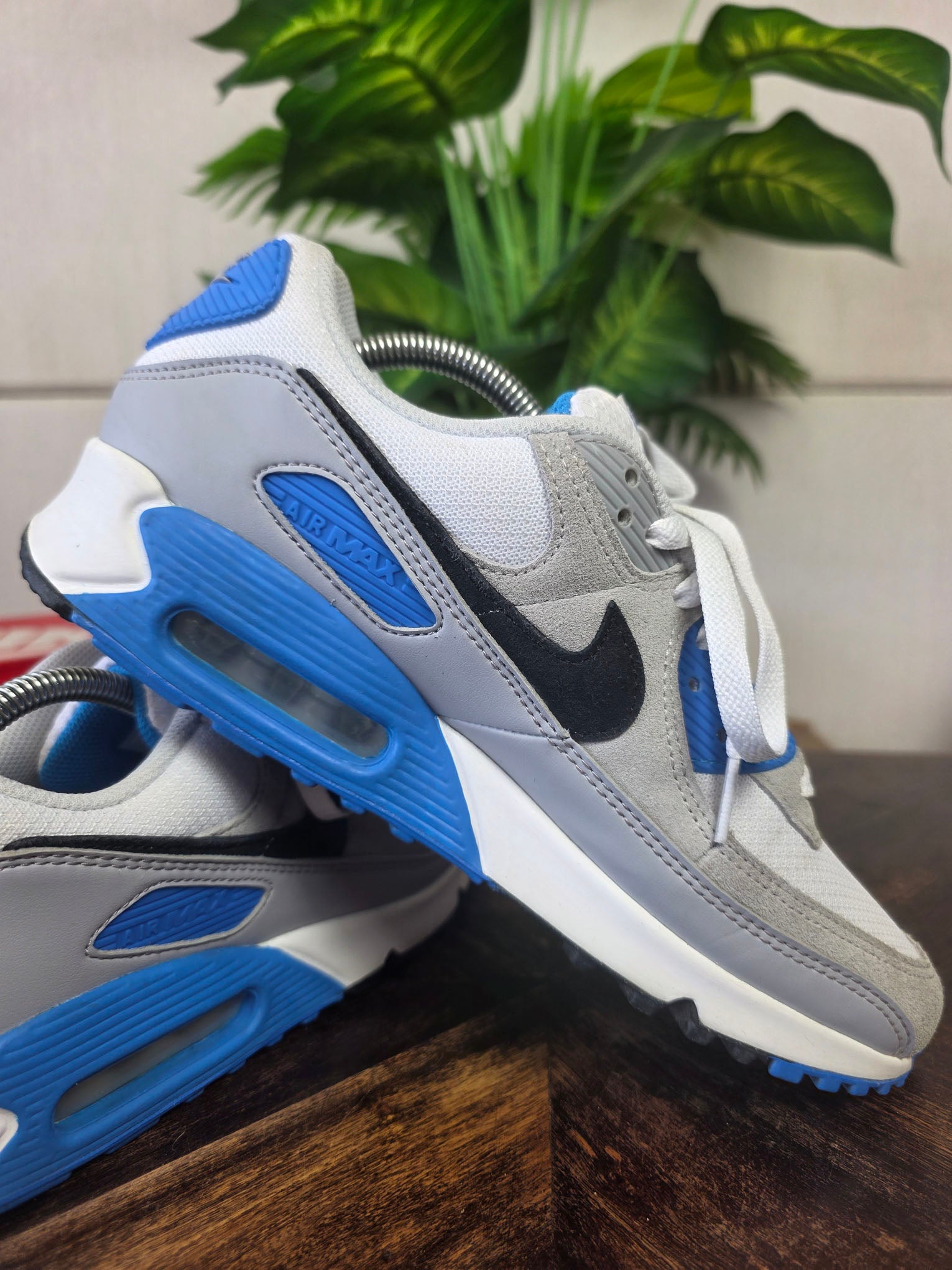 Nike Air Max 90 Pure Platinum Photo Blue maat 42,5