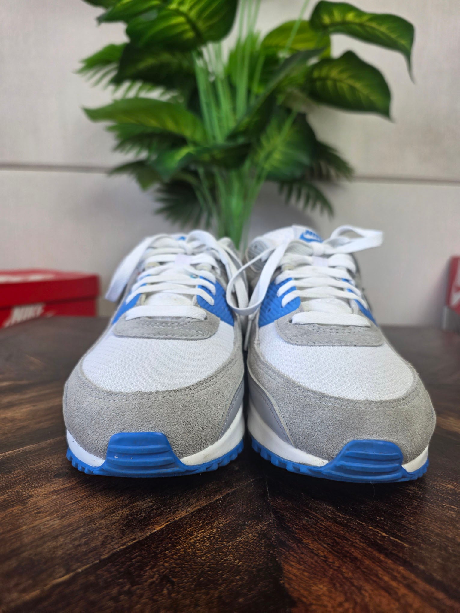 Nike Air Max 90 Pure Platinum Photo Blue maat 42,5