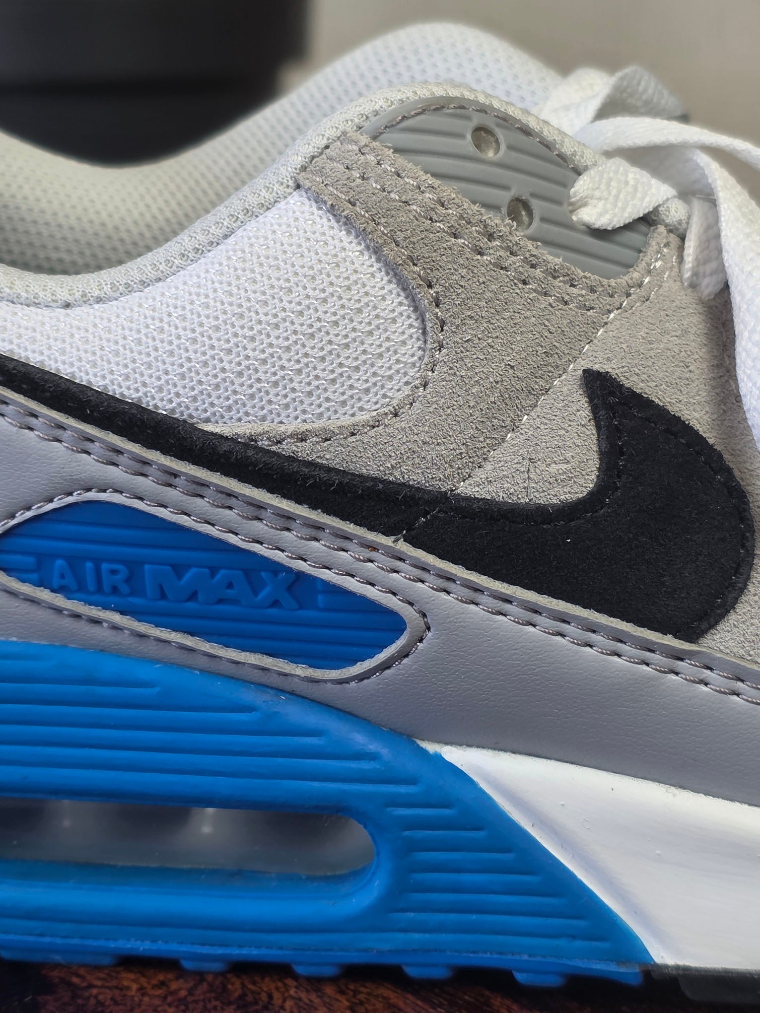 Nike Air Max 90 Pure Platinum Photo Blue maat 42,5