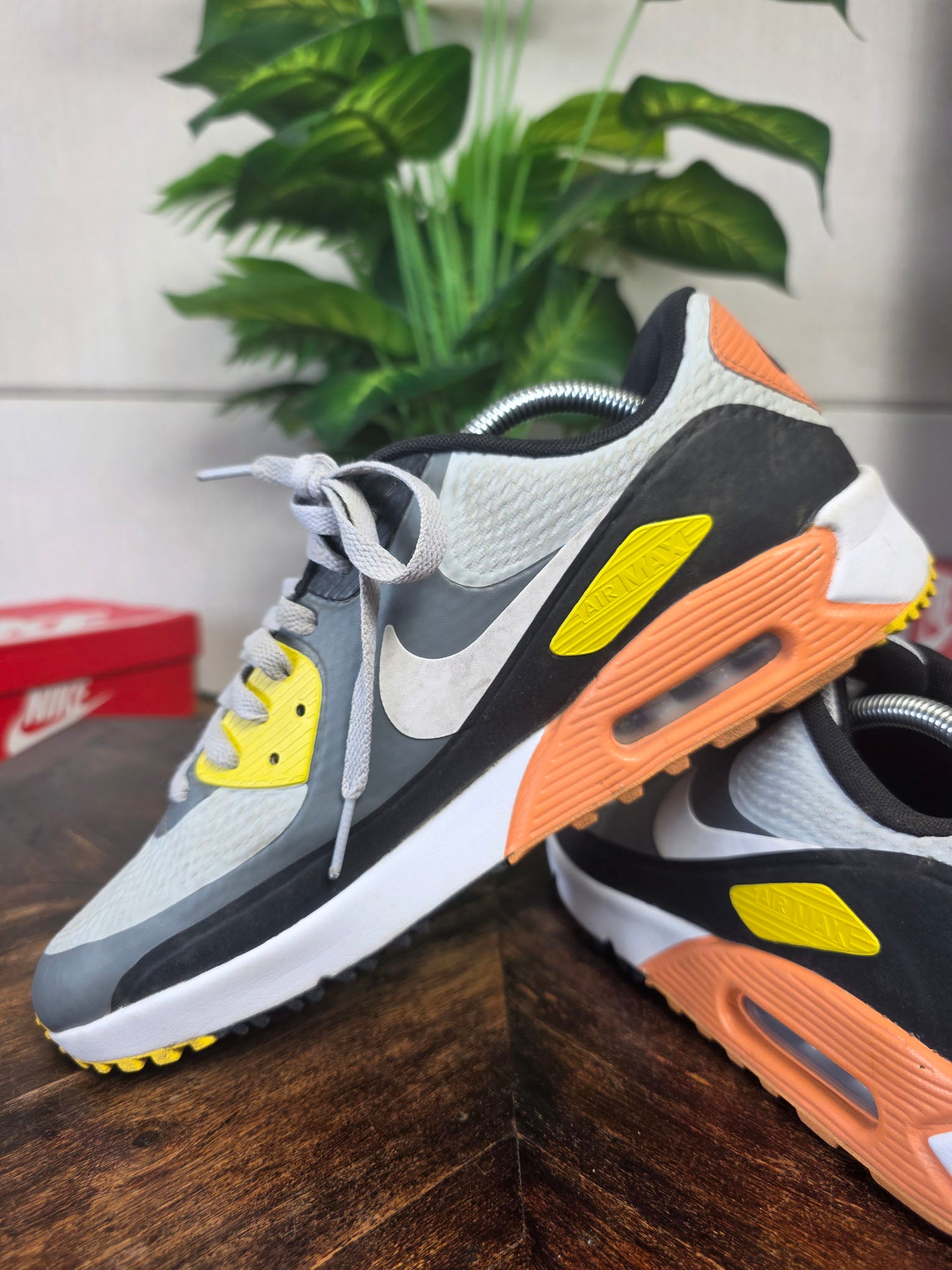 Nike Air Max 90 Golf Smoke Grey Black Orange maat 44